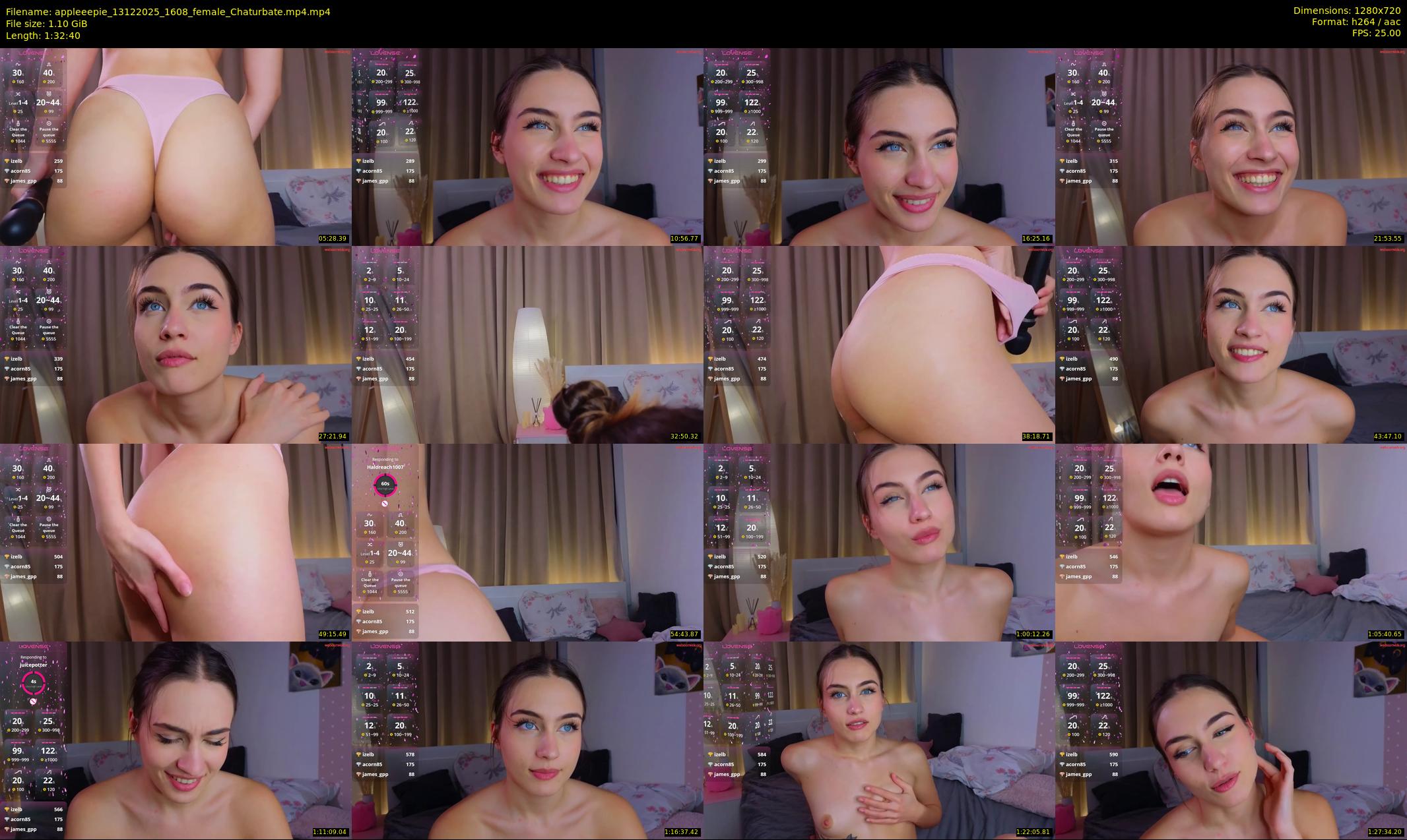 appleeepie — 93 minute Chaturbate female cam show recording, 720p, Dec 13, 2025