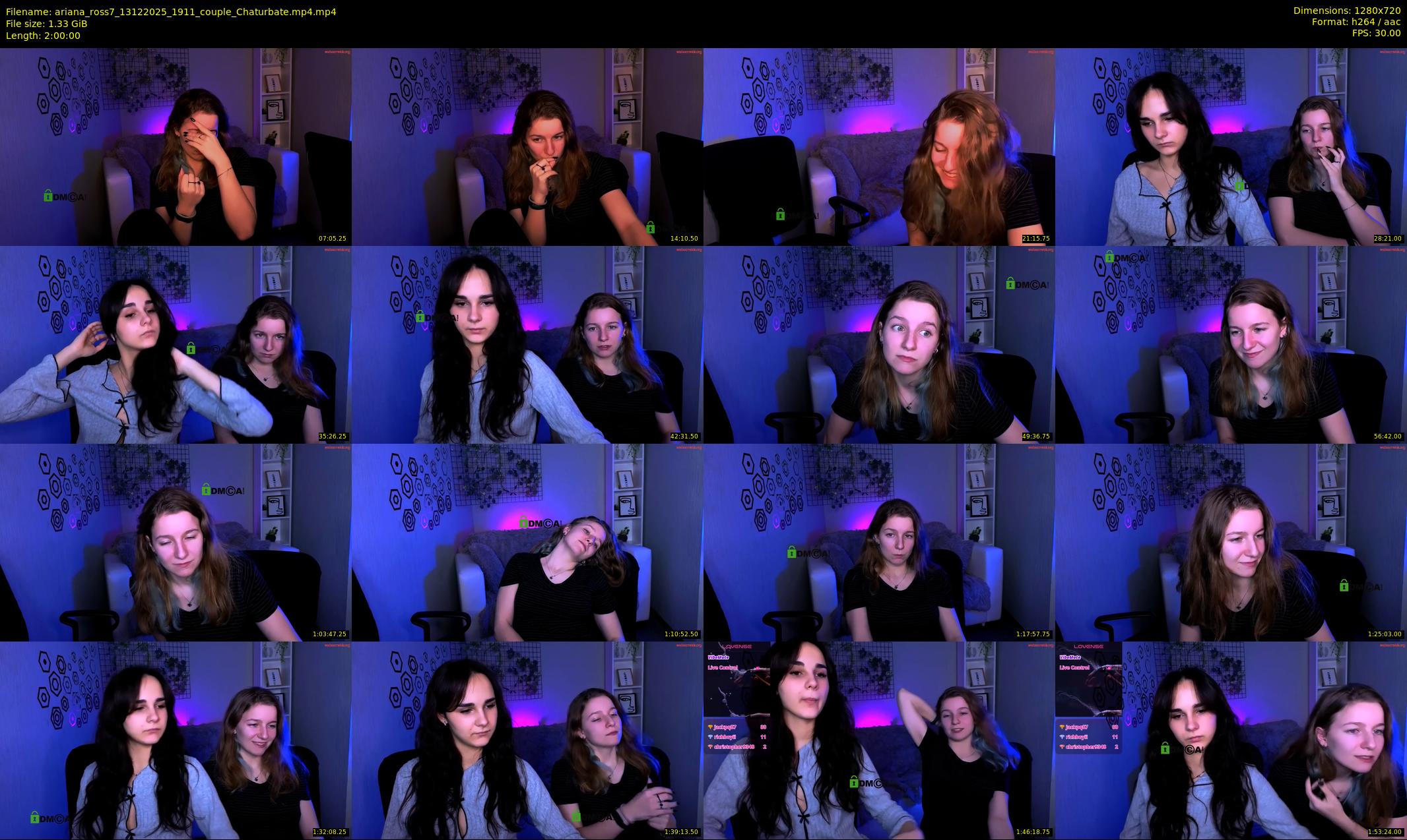 ariana_ross7 — 120 minute Chaturbate couple cam show recording, 720p, Dec 13, 2025