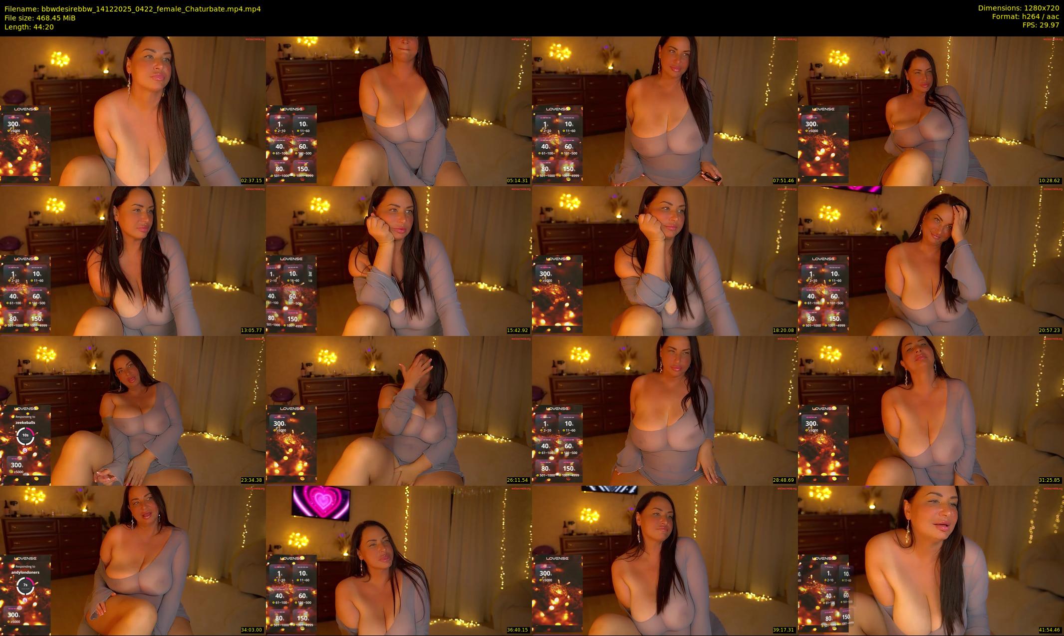 bbwdesirebbw — 45 minute Chaturbate female cam show recording, 720p, Dec 14, 2025