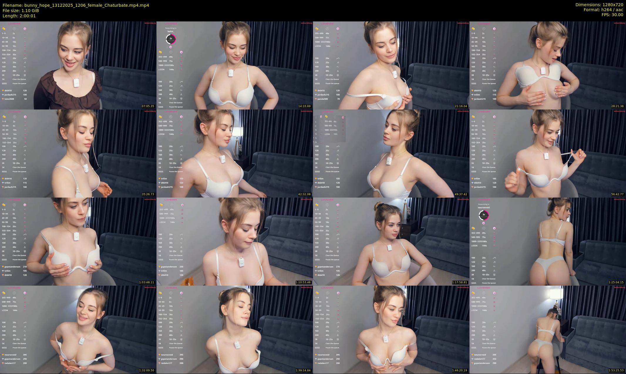 bunny_hope — 121 minute Chaturbate female cam show recording, 720p, Dec 13, 2025