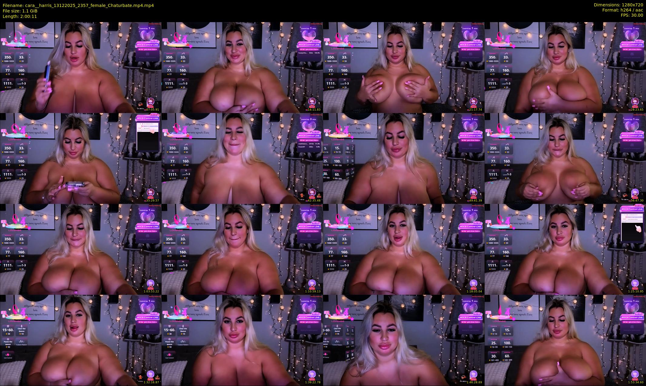 cara__harris — 121 minute Chaturbate female cam show recording, 720p, Dec 13, 2025