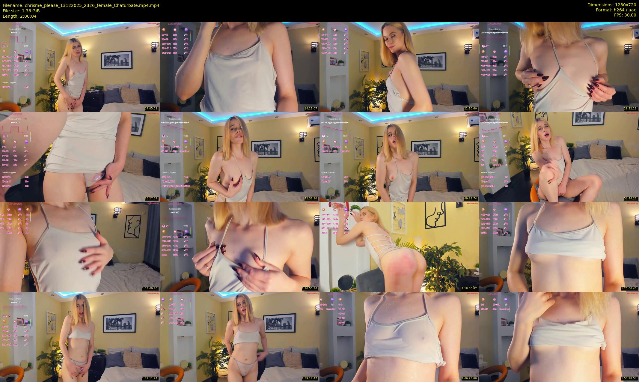 chrisme_please — 121 minute Chaturbate female cam show recording, 720p, Dec 13, 2025