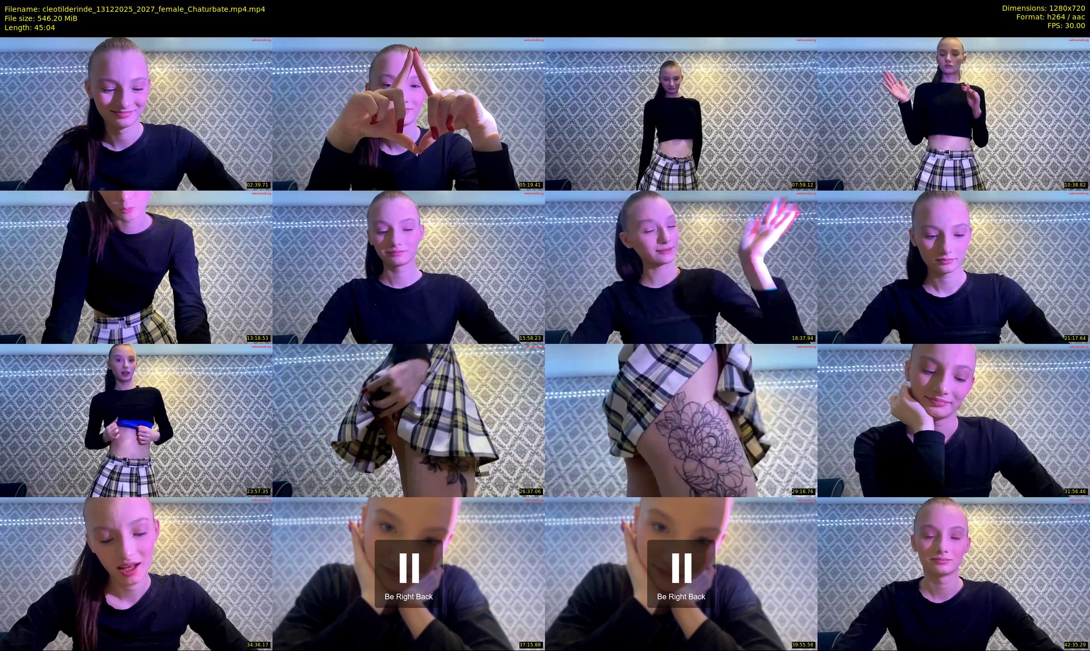 cleotilderinde — 46 minute Chaturbate female cam show recording, 720p, Dec 13, 2025