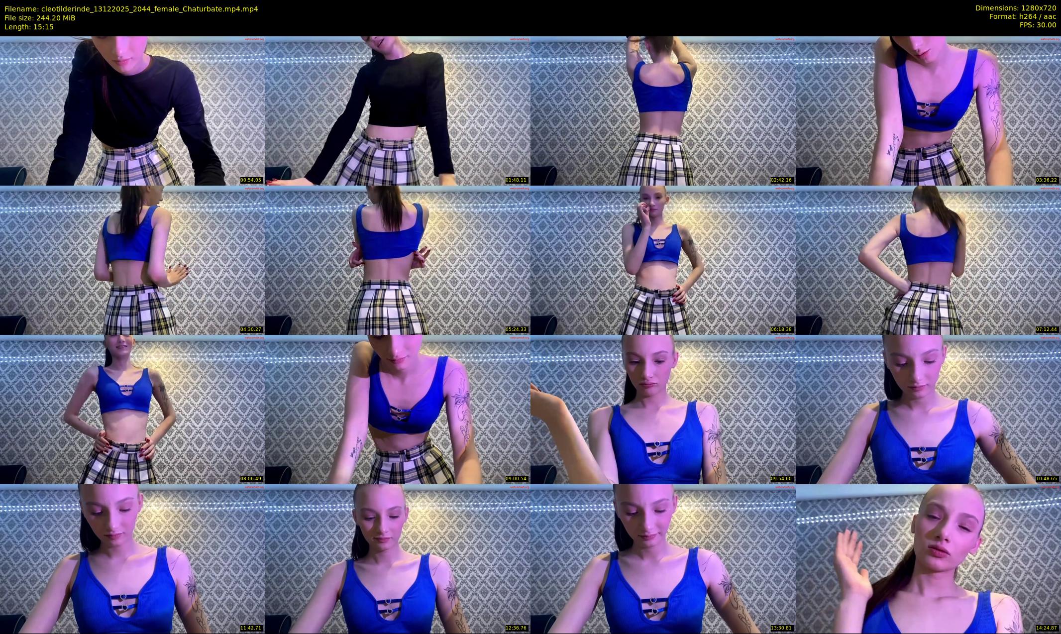 cleotilderinde — 16 minute Chaturbate female cam show recording, 720p, Dec 13, 2025