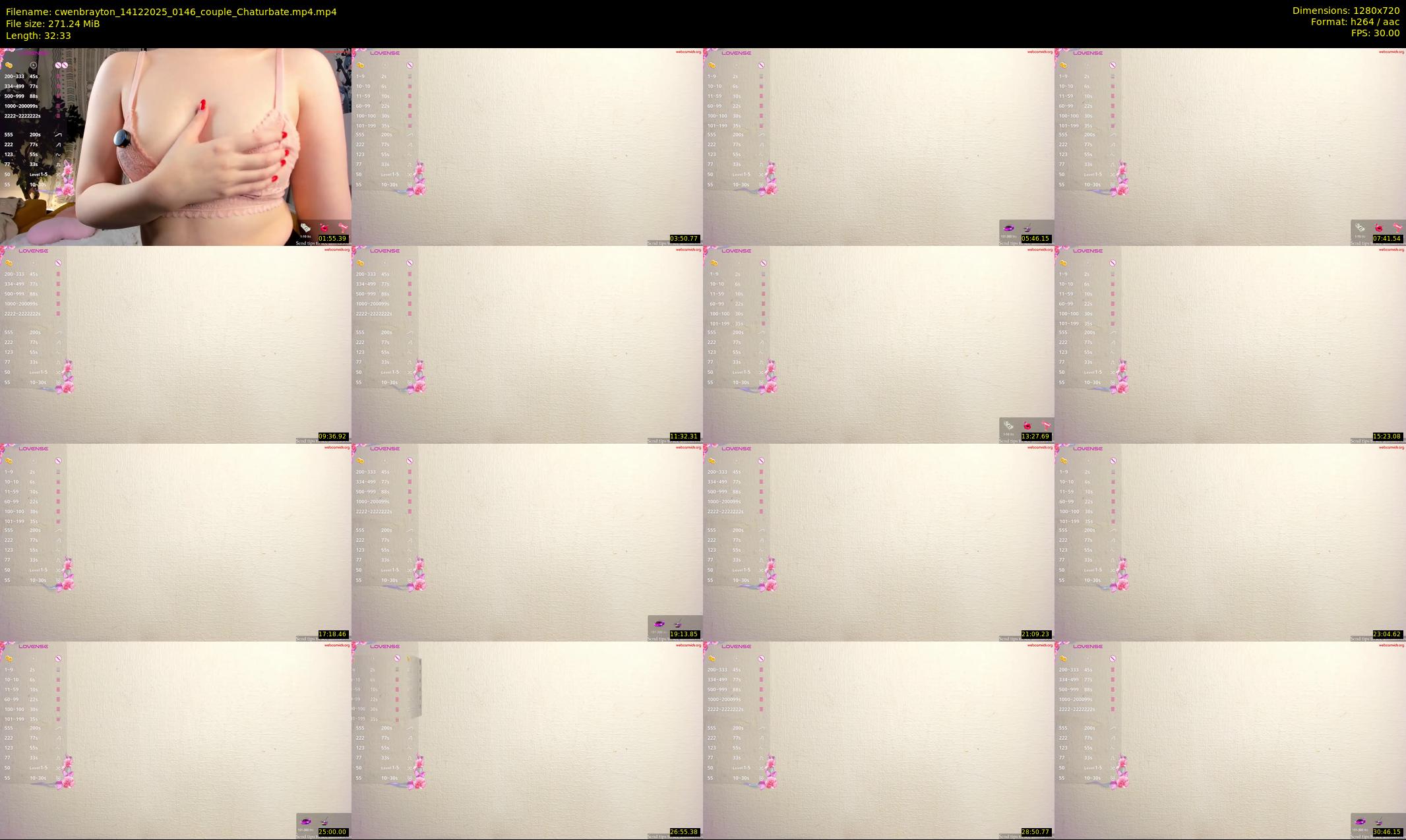 cwenbrayton — 33 minute Chaturbate female cam show recording, 720p, Dec 14, 2025