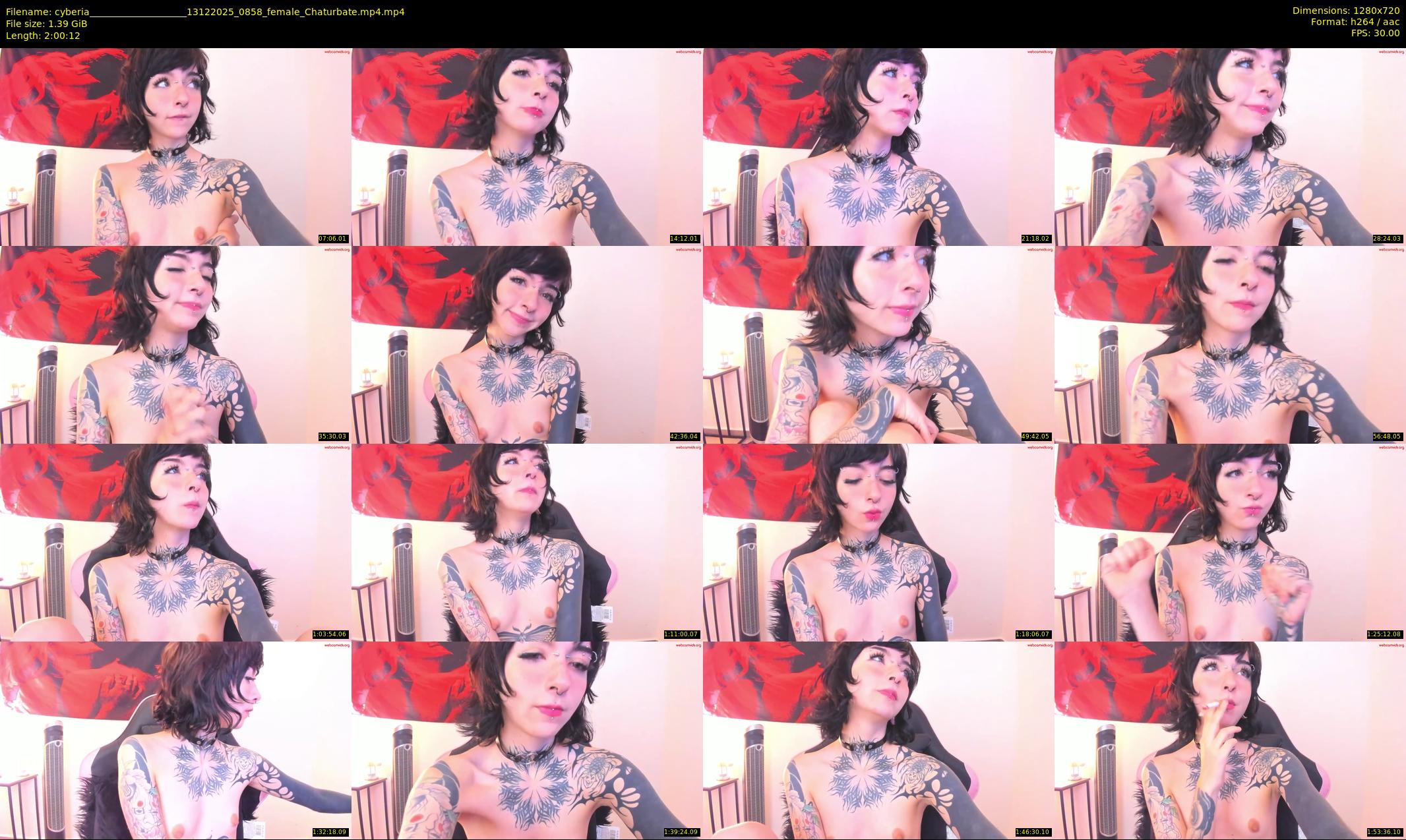 cyberia____________________ — 121 minute Chaturbate female cam show recording, 720p, Dec 13, 2025