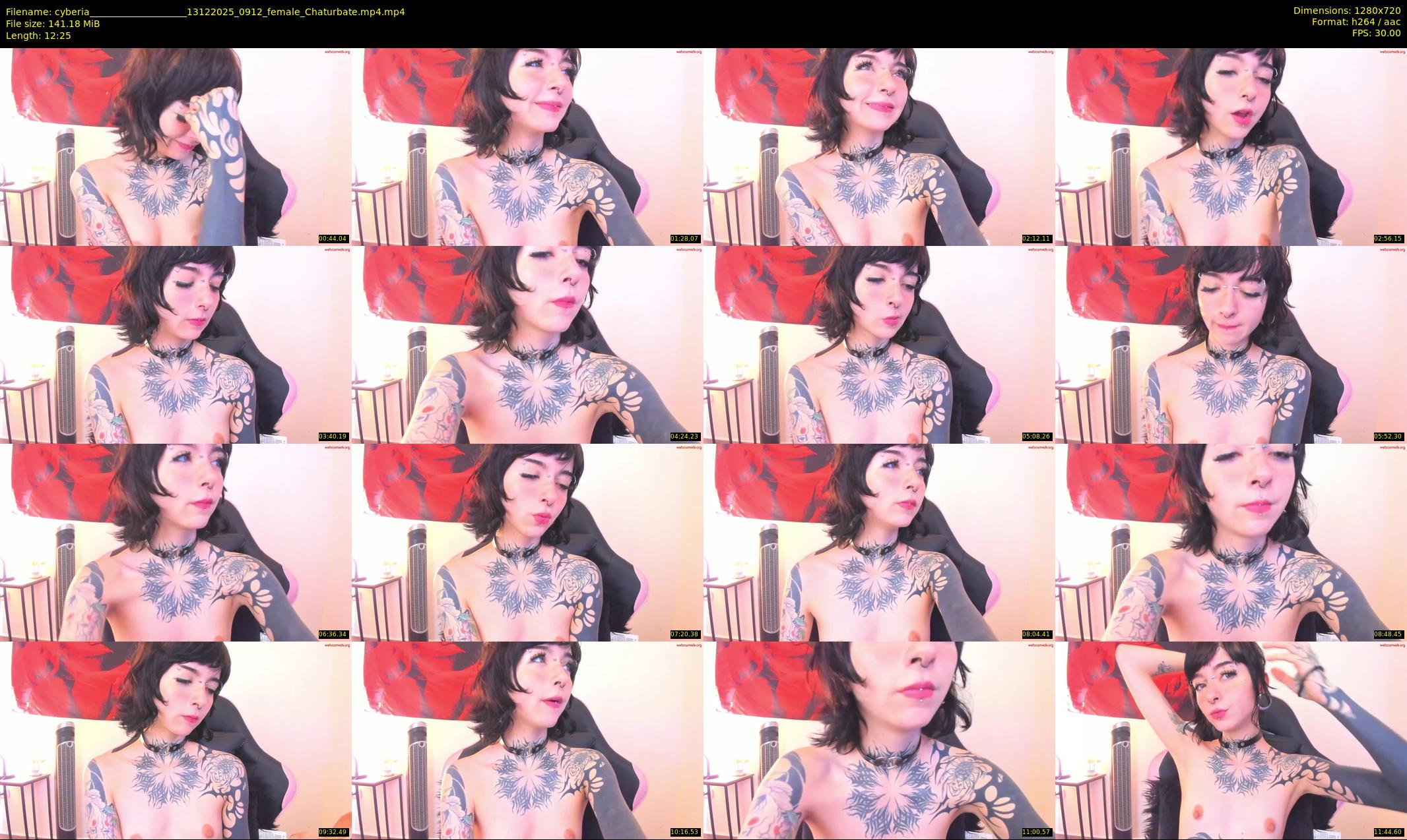 cyberia____________________ — 13 minute Chaturbate female cam show recording, 720p, Dec 13, 2025