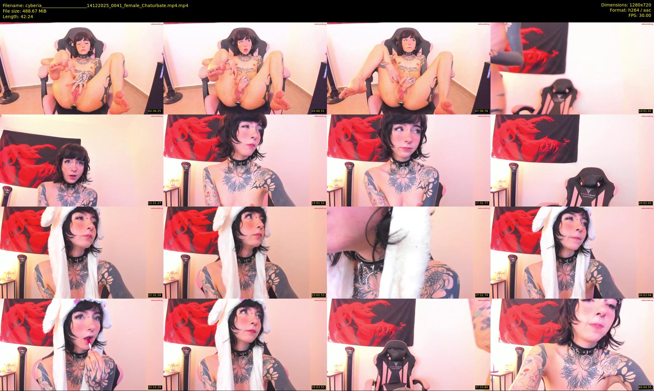 cyberia____________________ — 43 minute Chaturbate female cam show recording, 720p, Dec 14, 2025