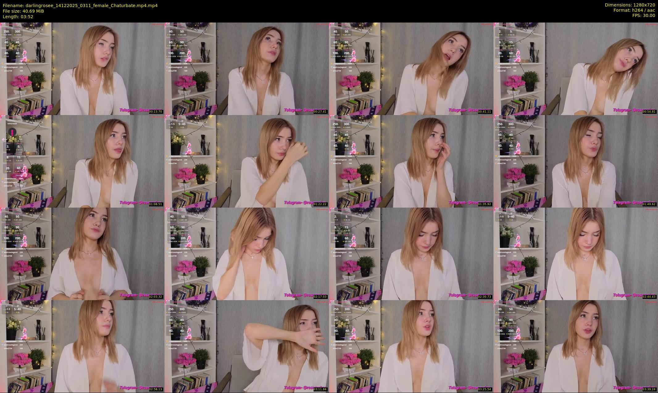 darlingrosee — 4 minute Chaturbate female cam show recording, 720p, Dec 14, 2025