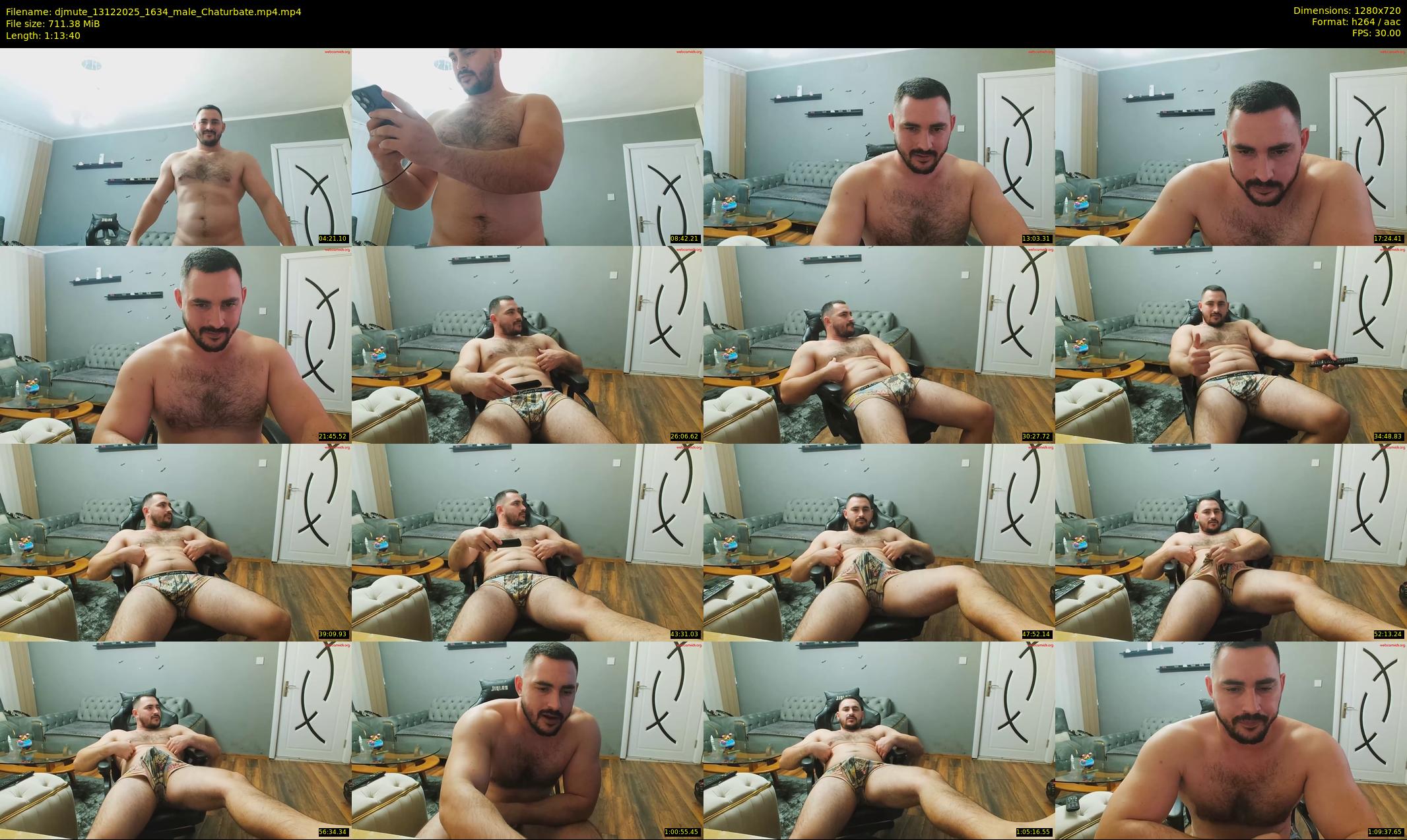djmute — 74 minute Chaturbate male cam show recording, 720p, Dec 13, 2025