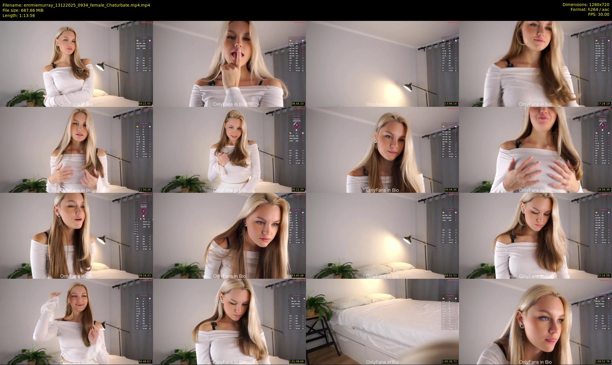 emmiemurray — 74 minute Chaturbate female cam show recording, 720p, Dec 13, 2025