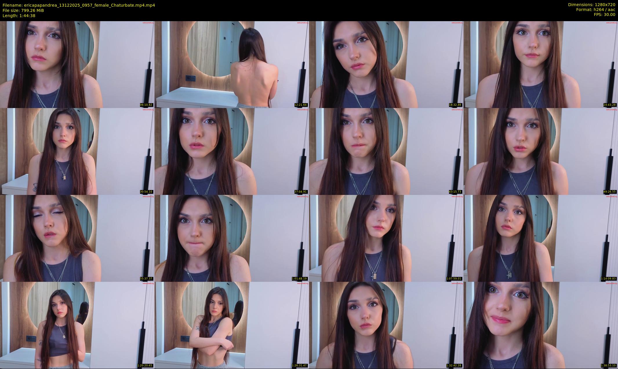 ericapapandrea — 105 minute Chaturbate female cam show recording, 720p, Dec 13, 2025