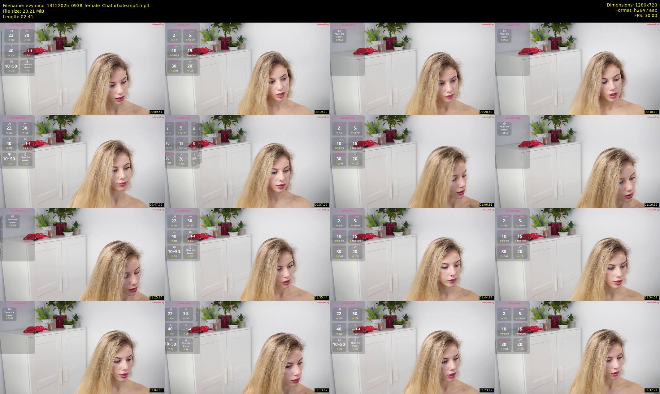evymiuu — 3 minute Chaturbate female cam show recording, 720p, Dec 13, 2025