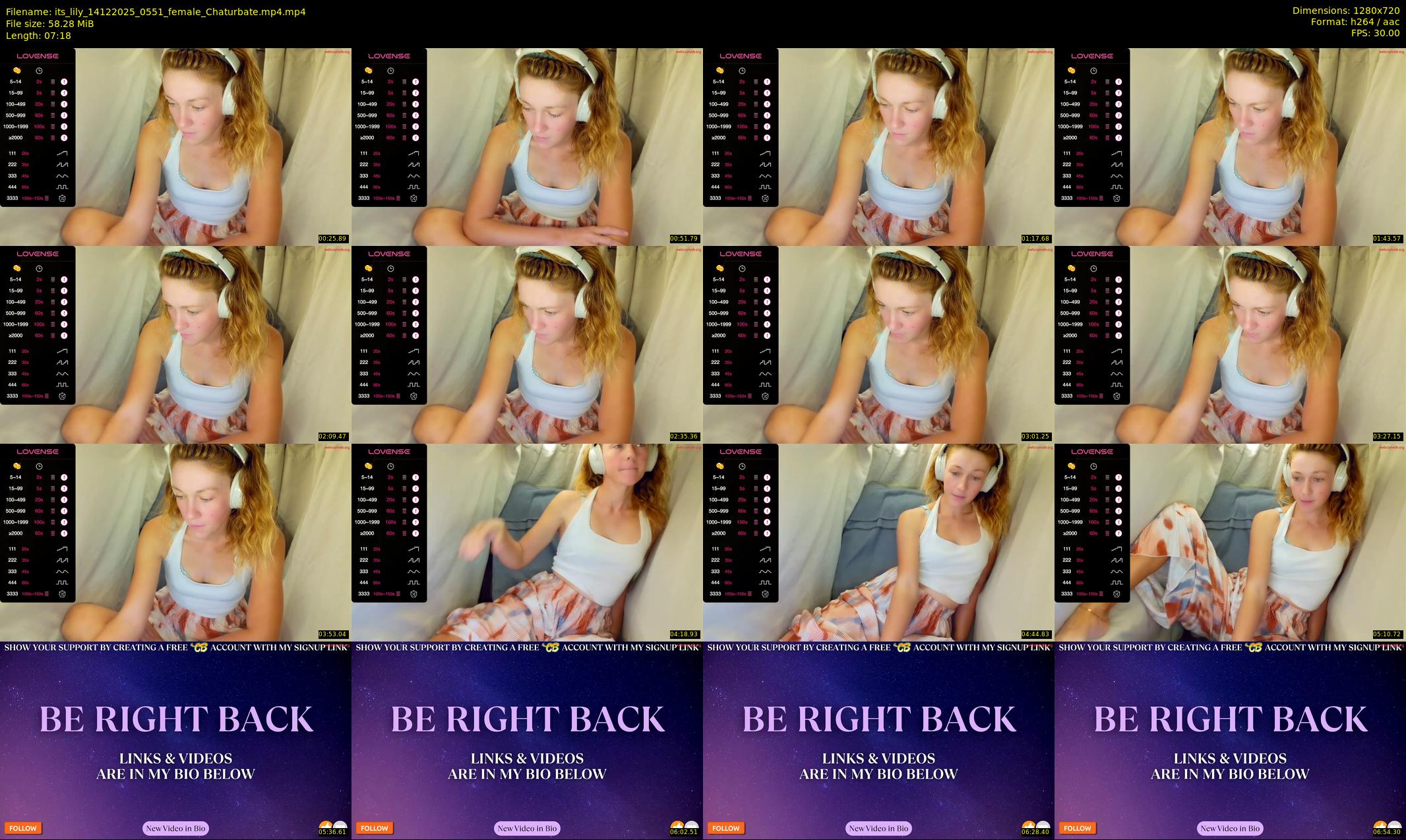 its_lily — 8 minute Chaturbate female cam show recording, 720p, Dec 14, 2025
