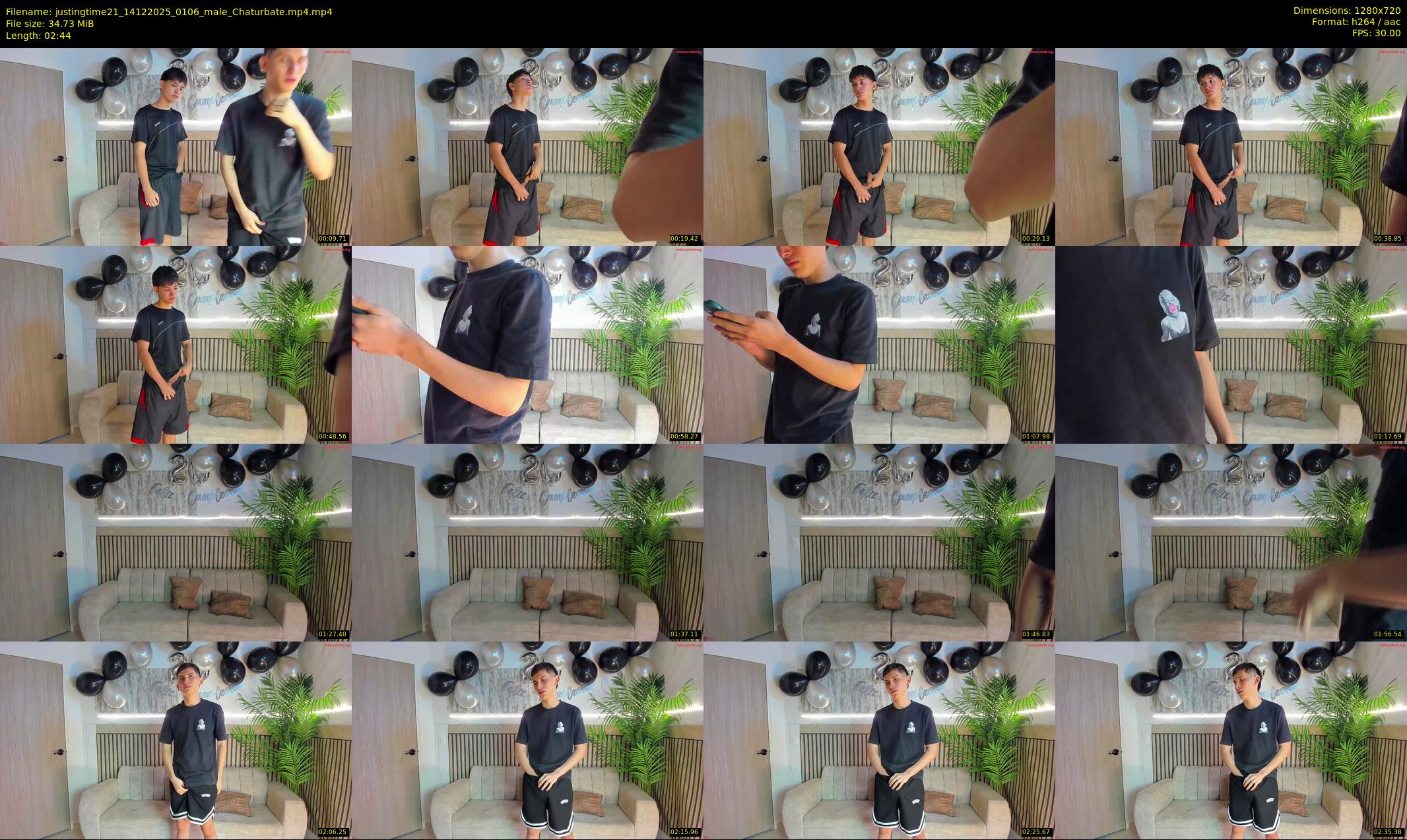 justingtime21 — 3 minute Chaturbate male cam show recording, 720p, Dec 14, 2025