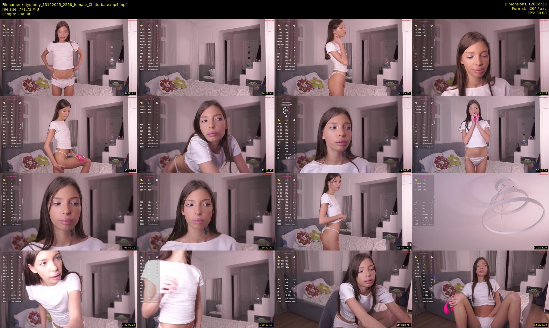 kittyummy — 120 minute Chaturbate female cam show recording, 720p, Dec 13, 2025