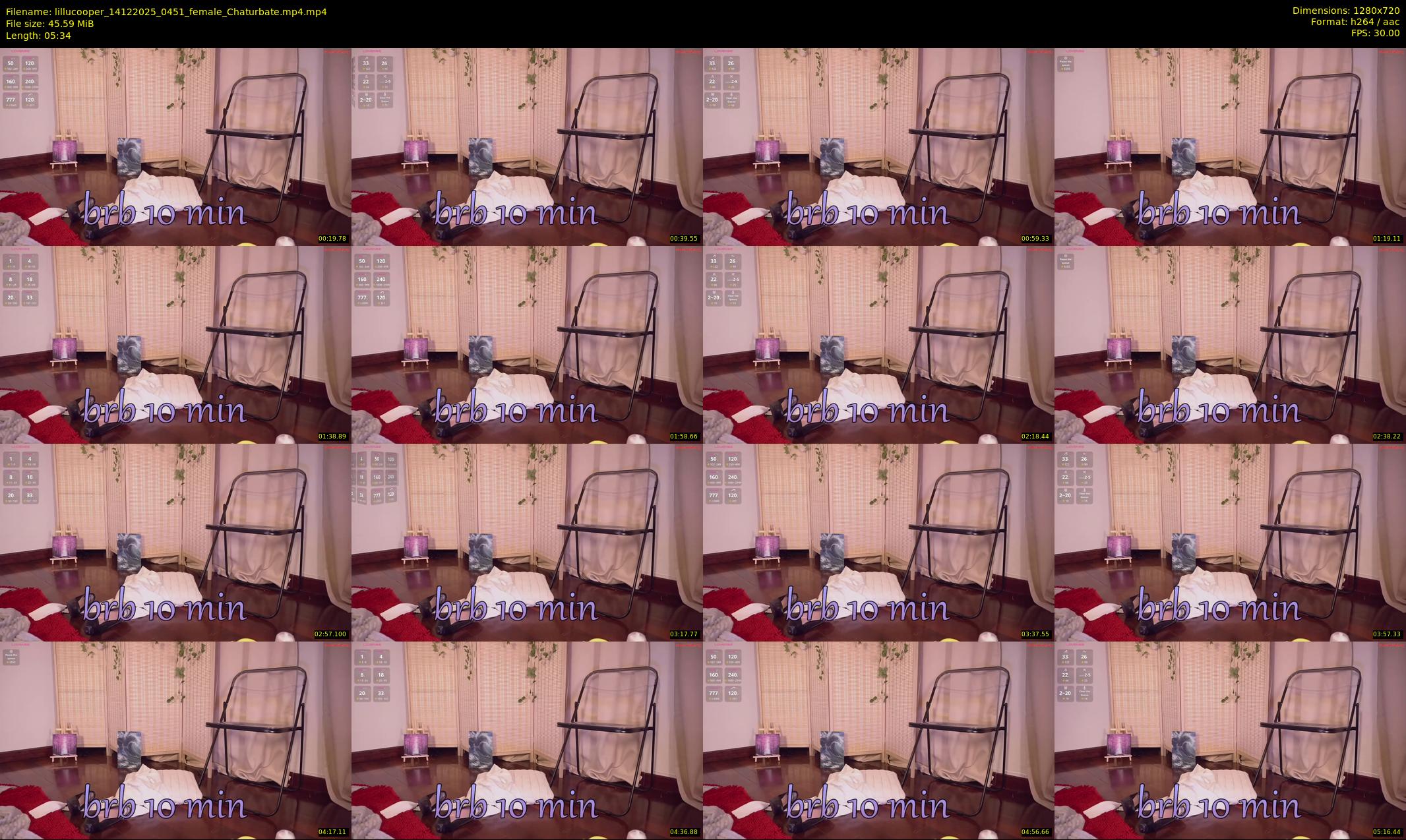 lillucooper — 6 minute Chaturbate female cam show recording, 720p, Dec 14, 2025