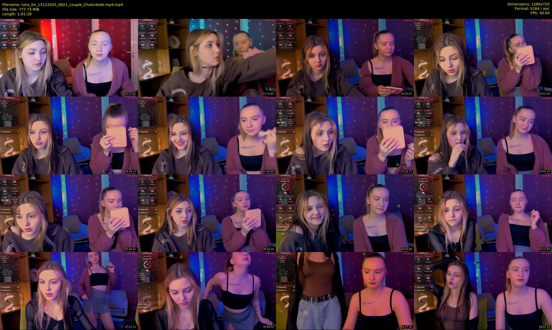 luna_tin — 62 minute Chaturbate couple cam show recording, 720p, Dec 13, 2025