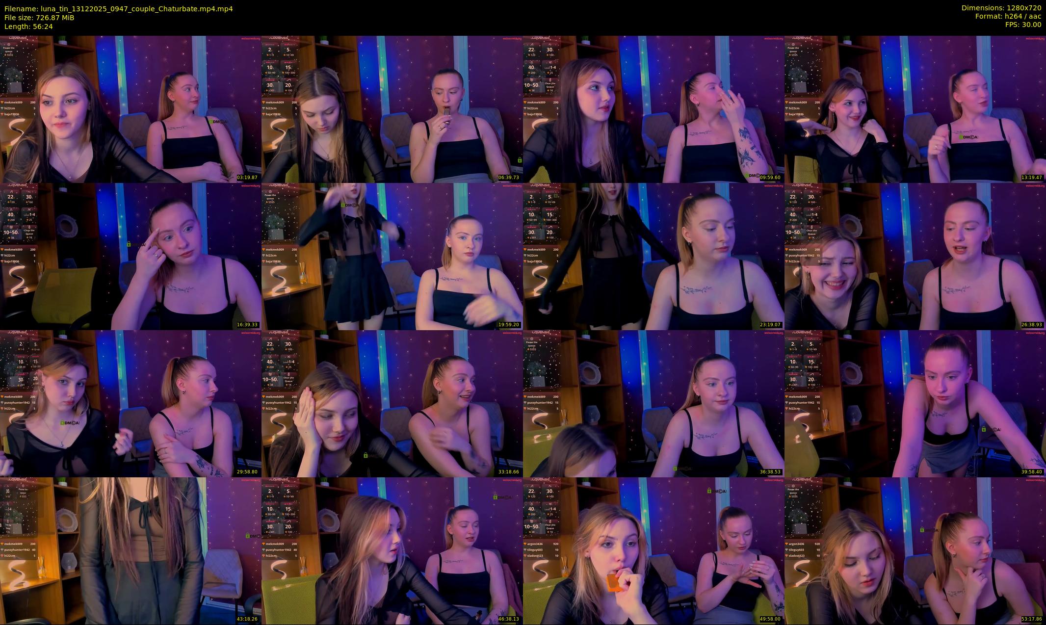 luna_tin — 57 minute Chaturbate couple cam show recording, 720p, Dec 13, 2025