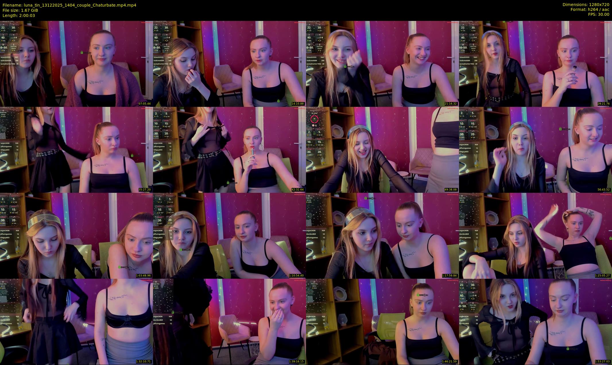 luna_tin — 121 minute Chaturbate couple cam show recording, 720p, Dec 13, 2025