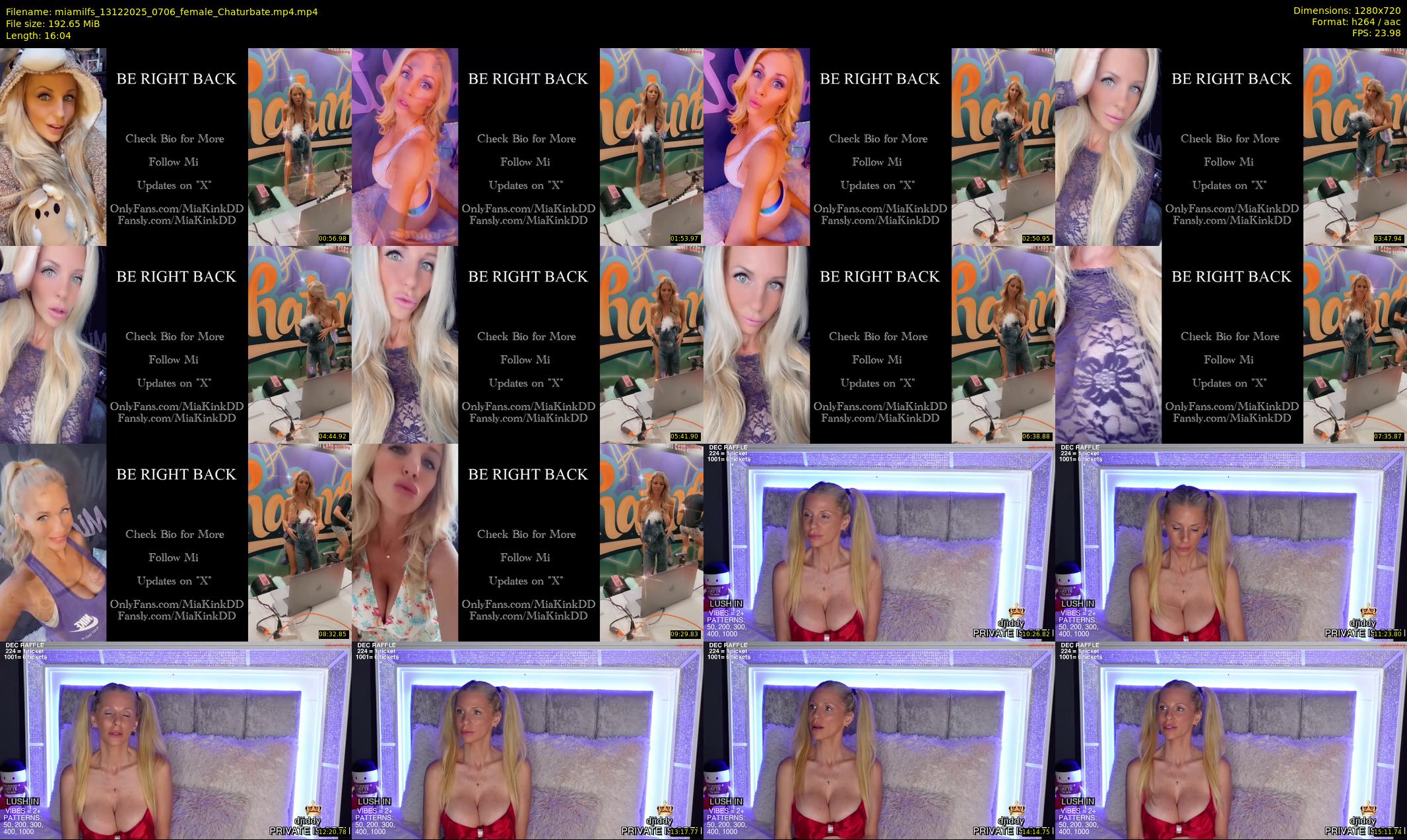 miamilfs — 17 minute Chaturbate female cam show recording, 720p, Dec 13, 2025