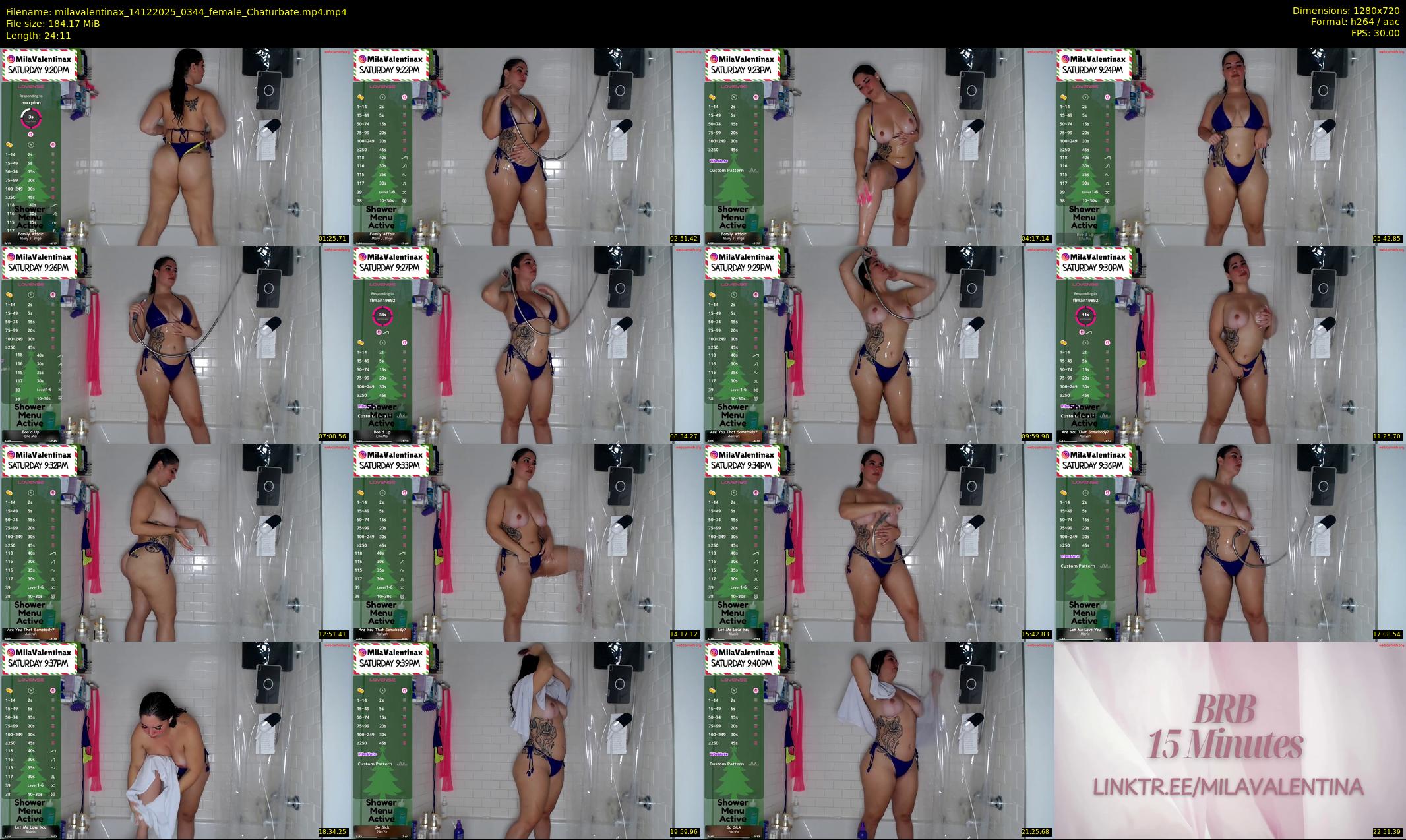 milavalentinax — 25 minute Chaturbate female cam show recording, 720p, Dec 14, 2025