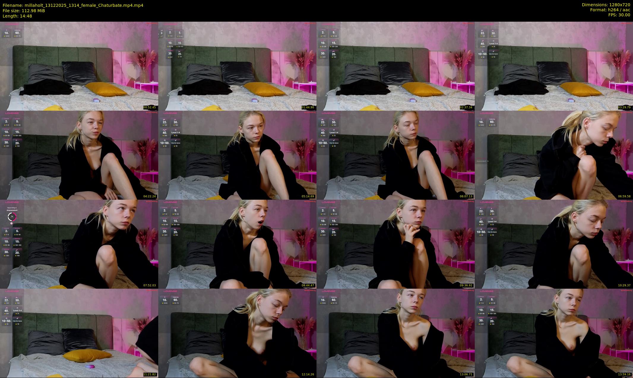 millaholt — 15 minute Chaturbate female cam show recording, 720p, Dec 13, 2025