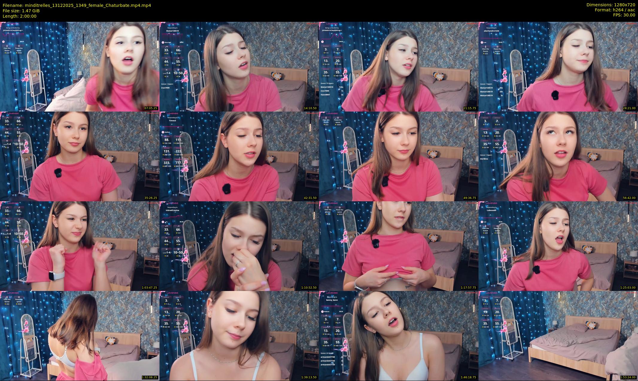minditrelles — 120 minute Chaturbate female cam show recording, 720p, Dec 13, 2025