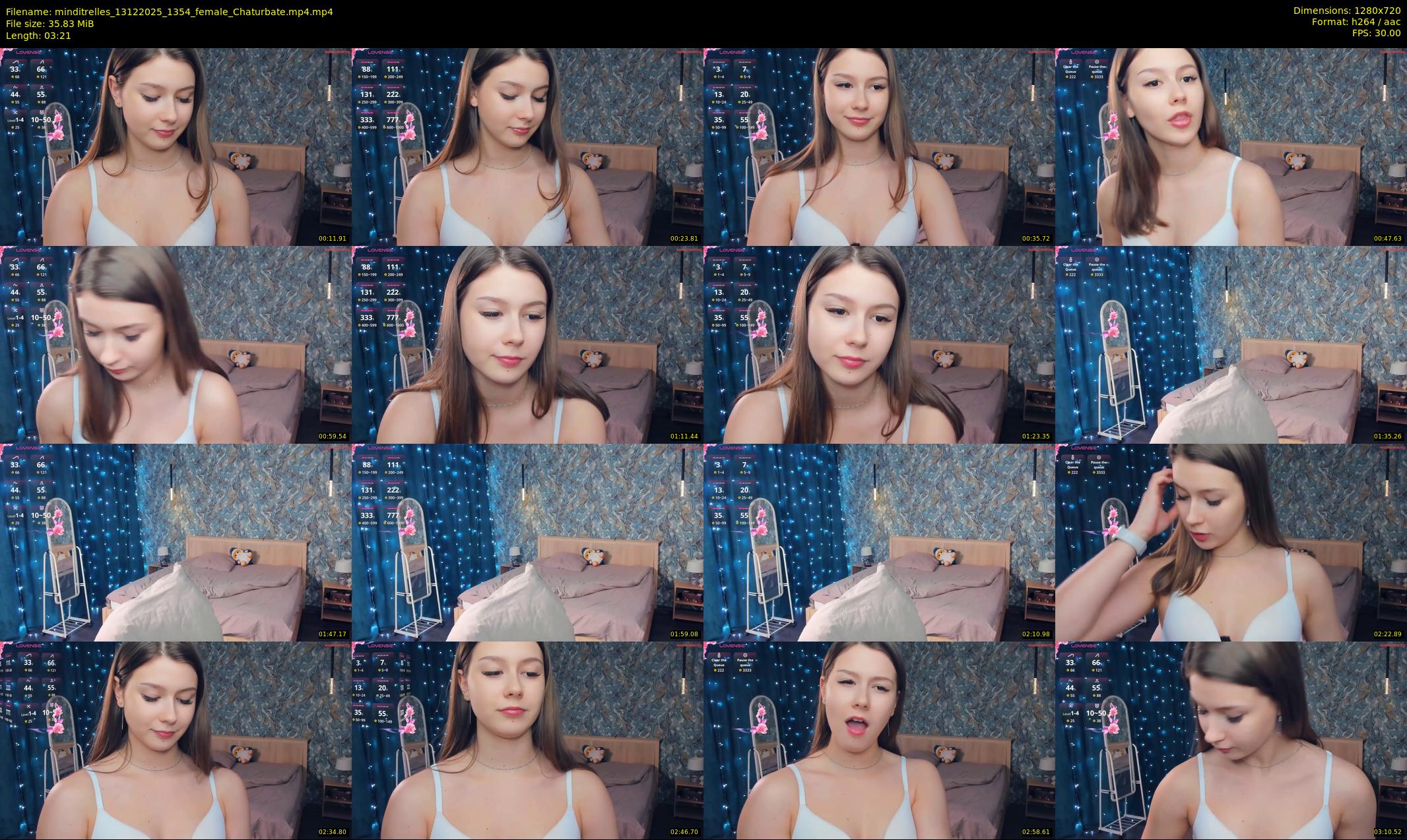 minditrelles — 4 minute Chaturbate female cam show recording, 720p, Dec 13, 2025