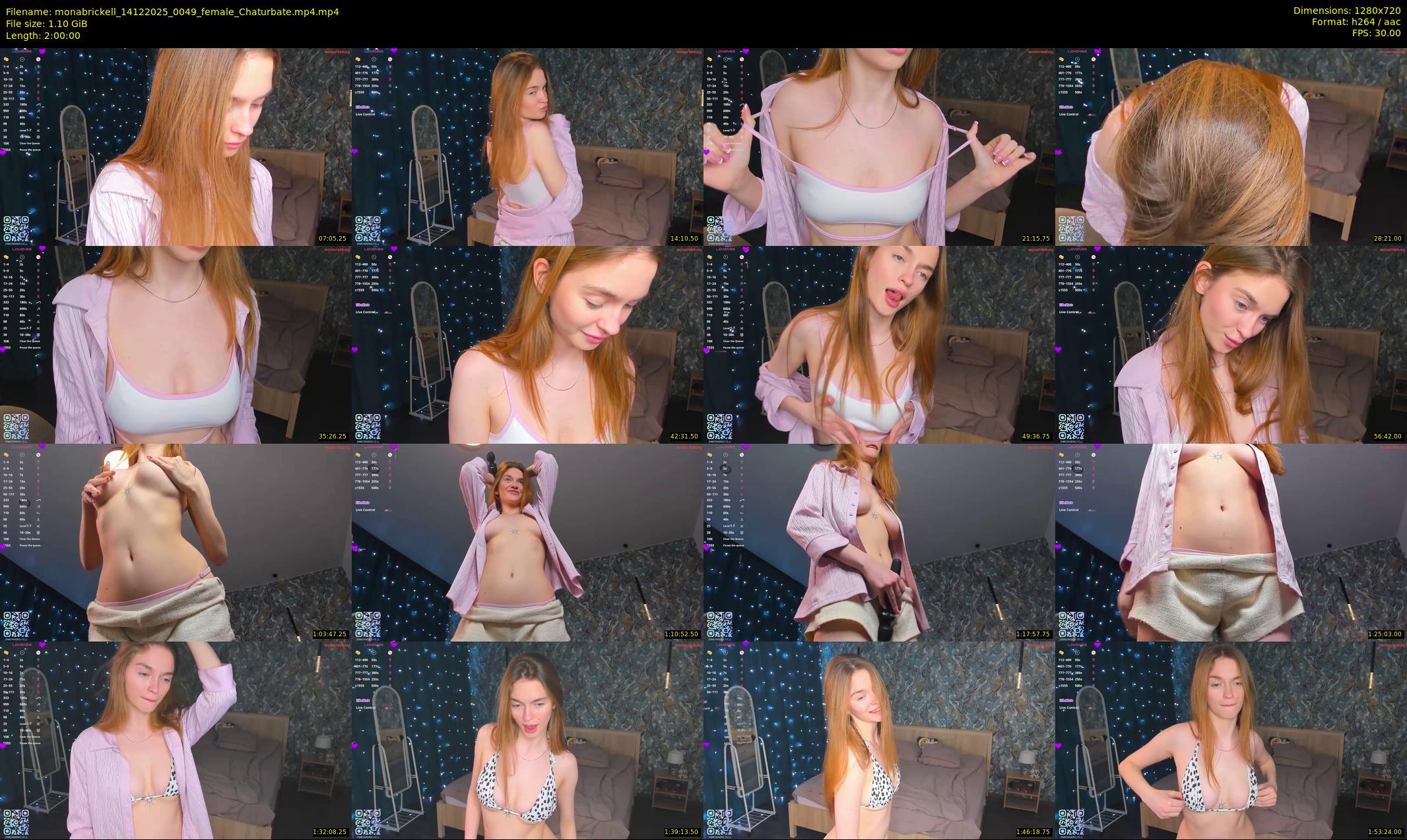 monabrickell — 120 minute Chaturbate female cam show recording, 720p, Dec 14, 2025
