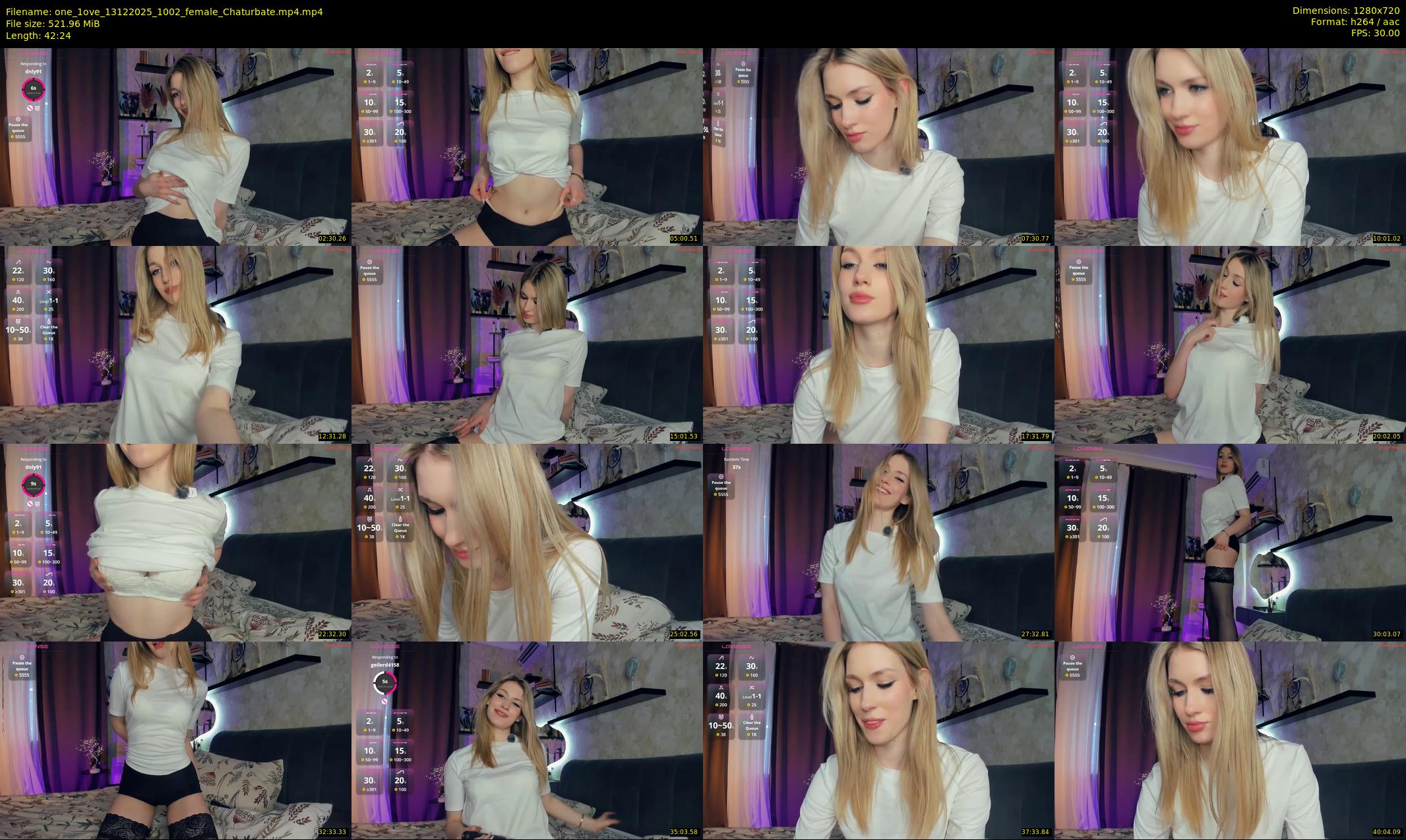 one_1ove — 43 minute Chaturbate female cam show recording, 720p, Dec 13, 2025