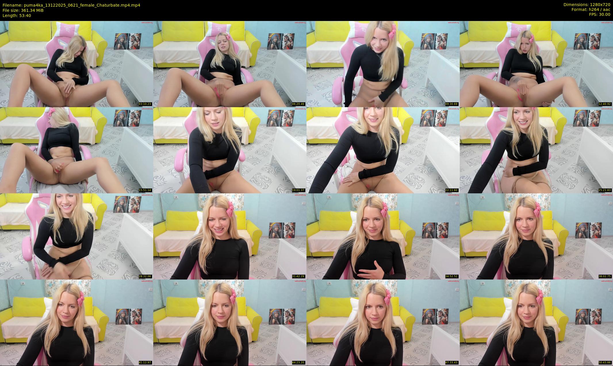 puma4ka — 54 minute Chaturbate female cam show recording, 720p, Dec 13, 2025