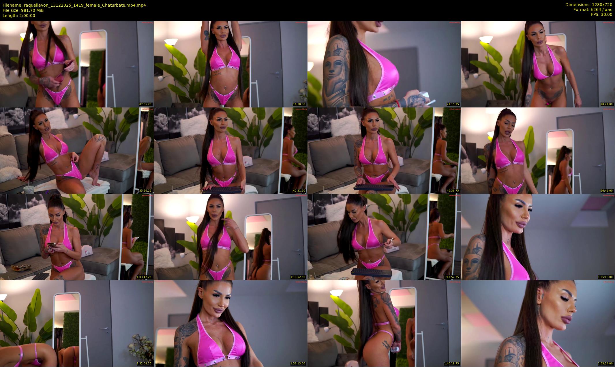 raquellevon — 120 minute Chaturbate female cam show recording, 720p, Dec 13, 2025