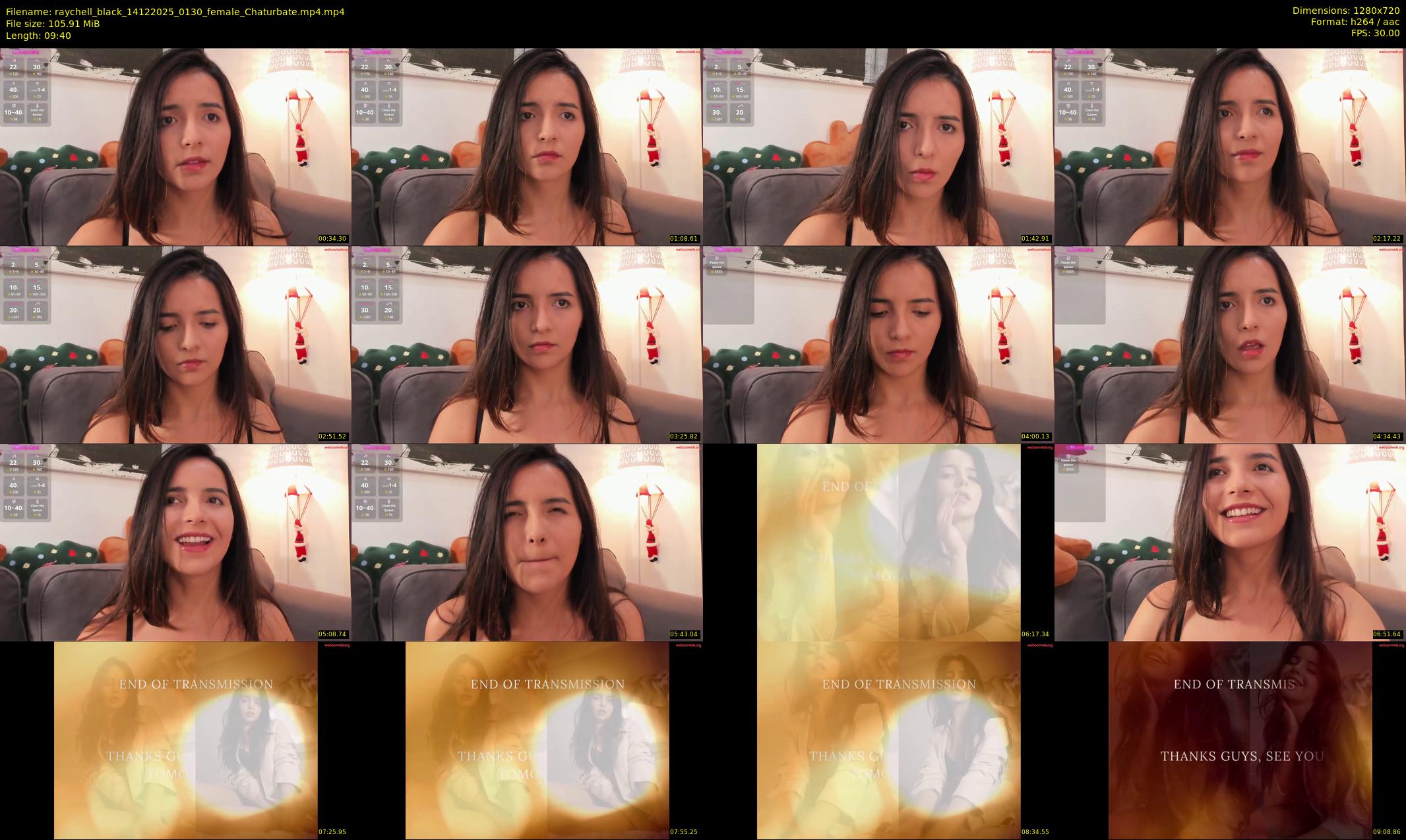 raychell_black — 10 minute Chaturbate female cam show recording, 720p, Dec 14, 2025