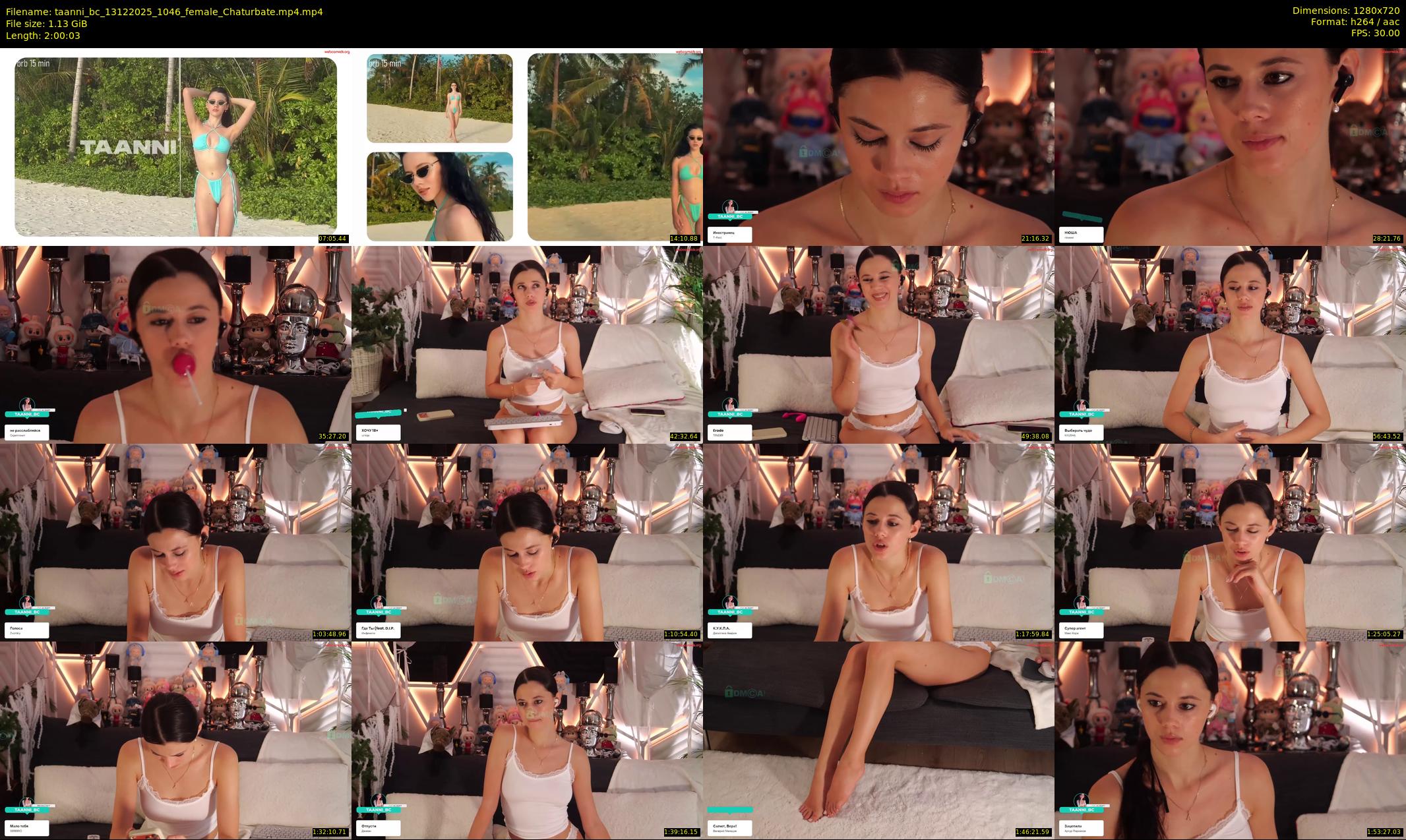 taanni_bc — 121 minute Chaturbate female cam show recording, 720p, Dec 13, 2025