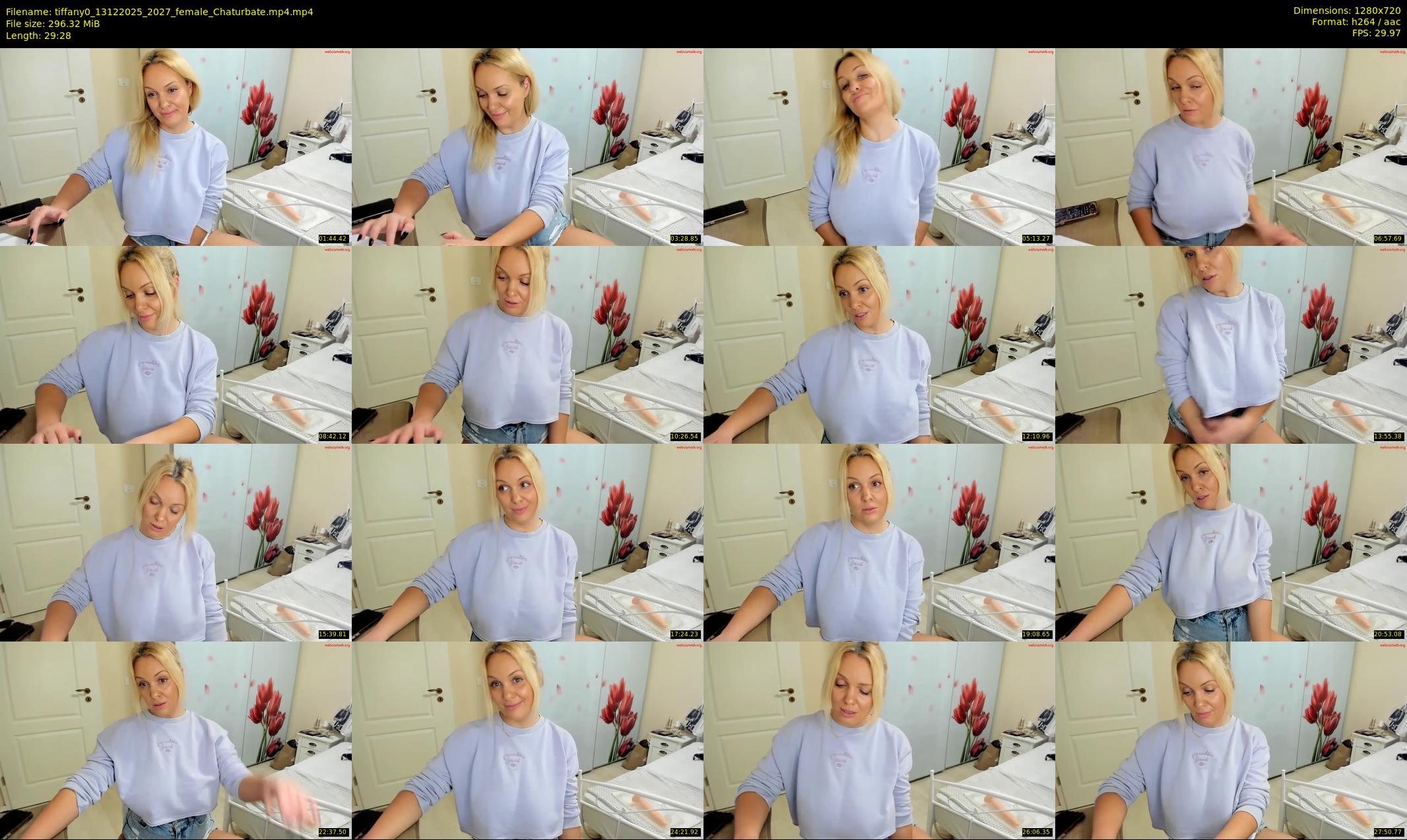 tiffany0 — 30 minute Chaturbate female cam show recording, 720p, Dec 13, 2025