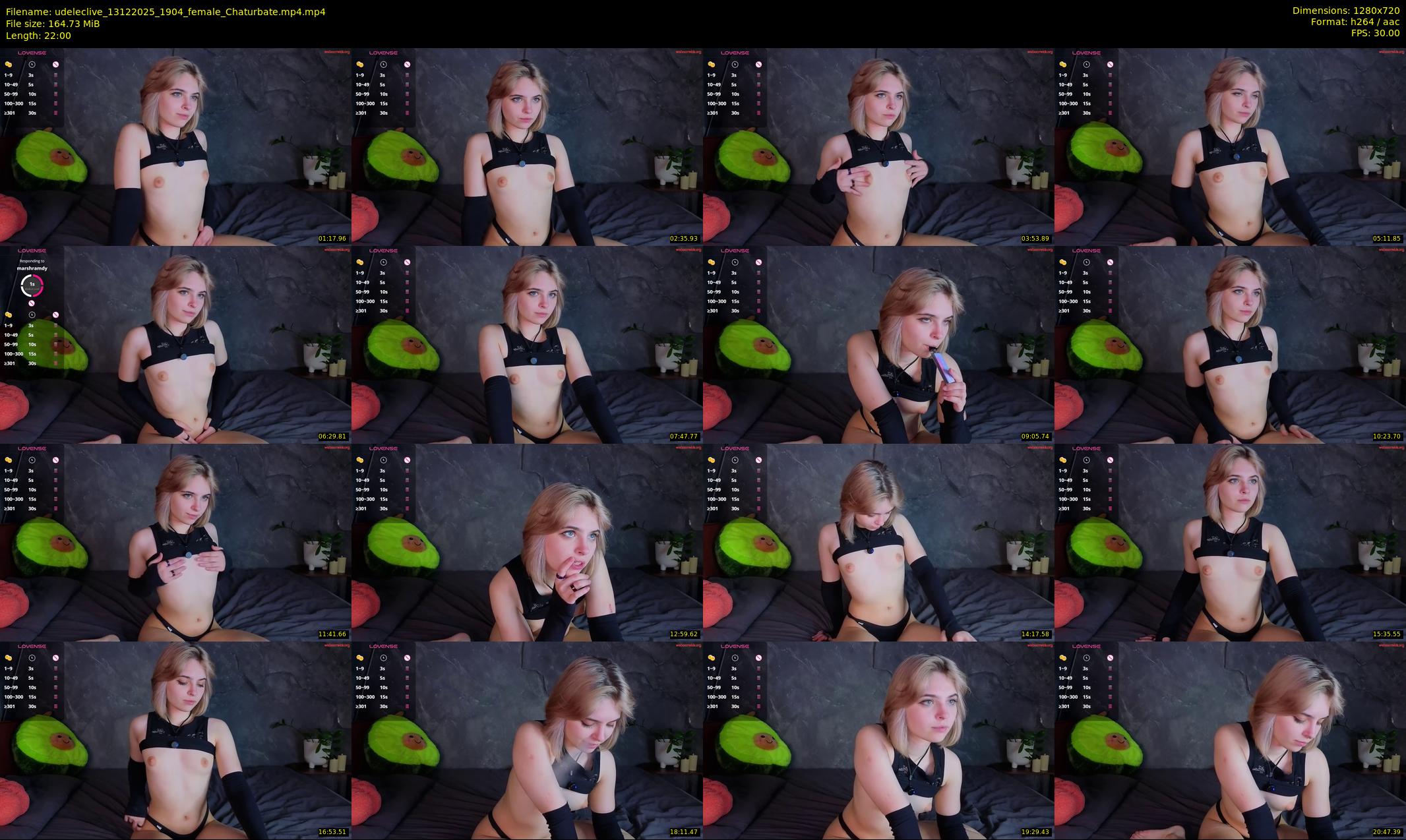 udeleclive — 22 minute Chaturbate female cam show recording, 720p, Dec 13, 2025