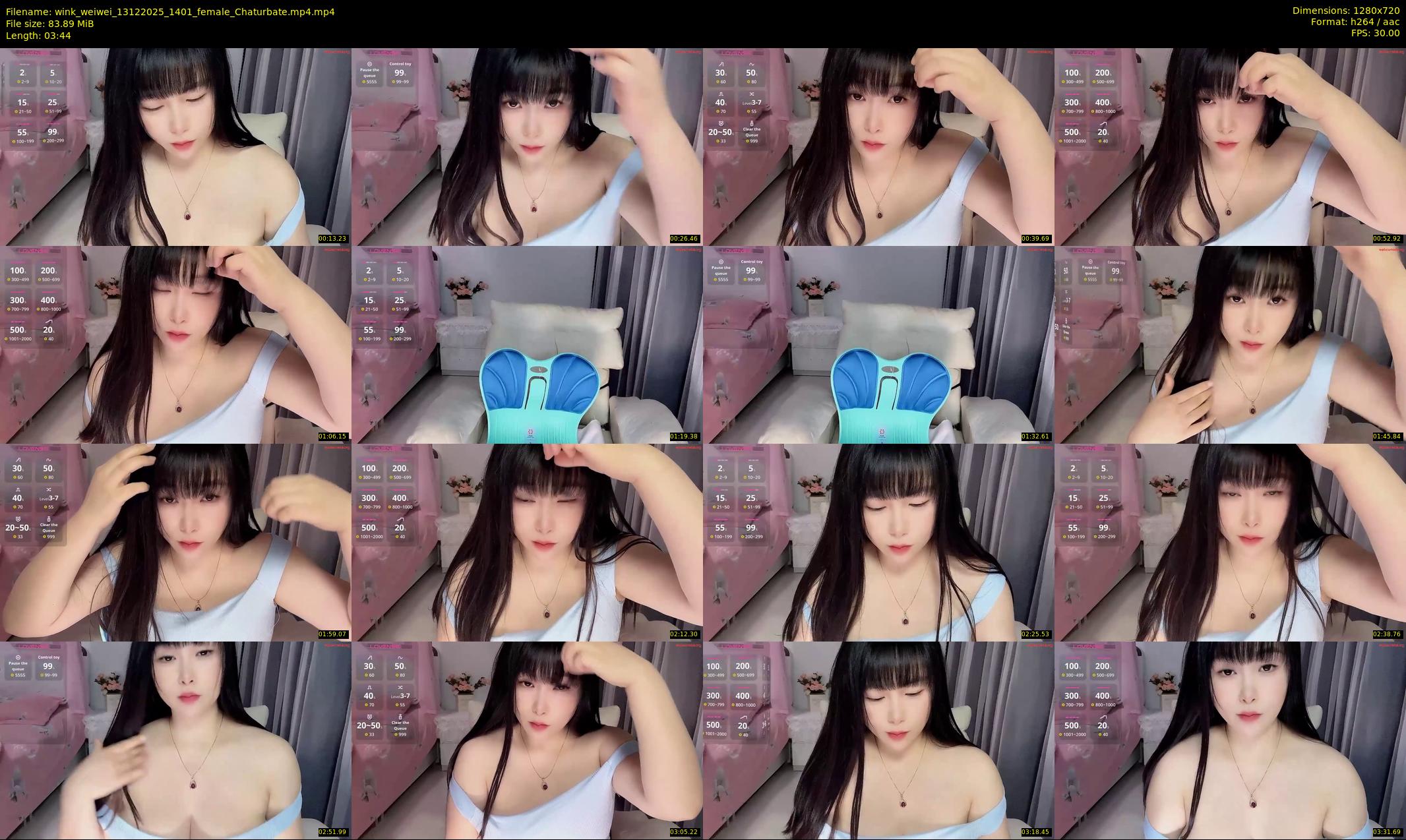 wink_weiwei — 4 minute Chaturbate female cam show recording, 720p, Dec 13, 2025