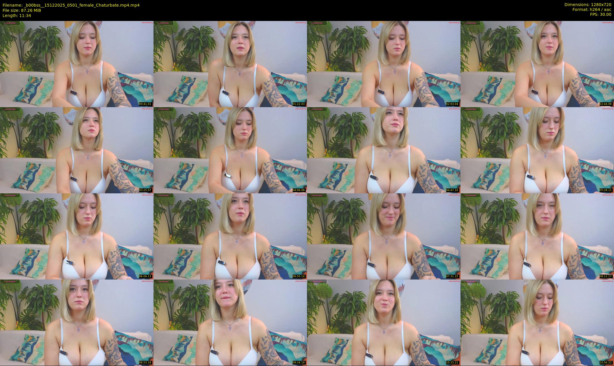 _b00bss_ — 12 minute Chaturbate female cam show recording, 720p, Dec 15, 2025
