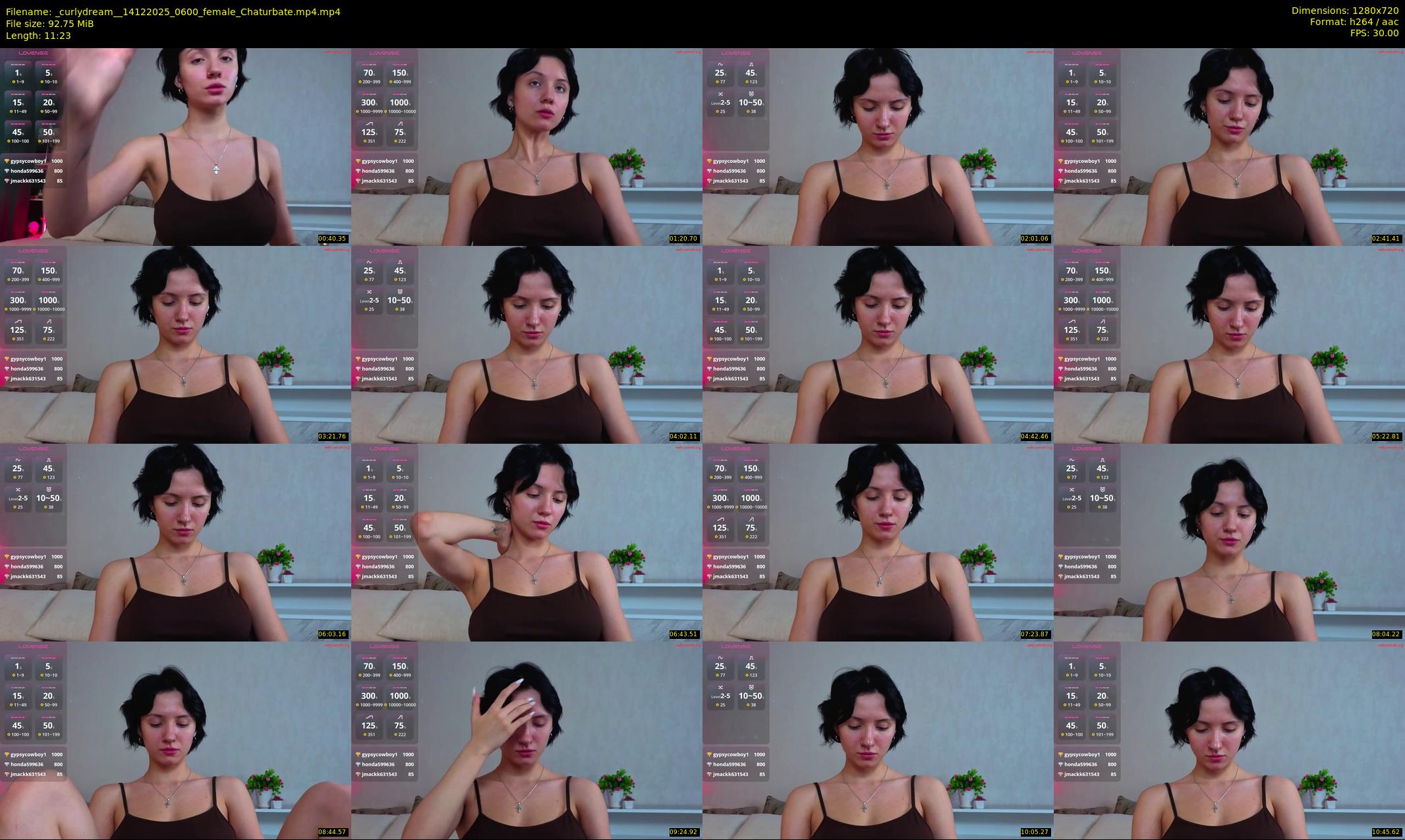 _curlydream_ — 12 minute Chaturbate female cam show recording, 720p, Dec 14, 2025