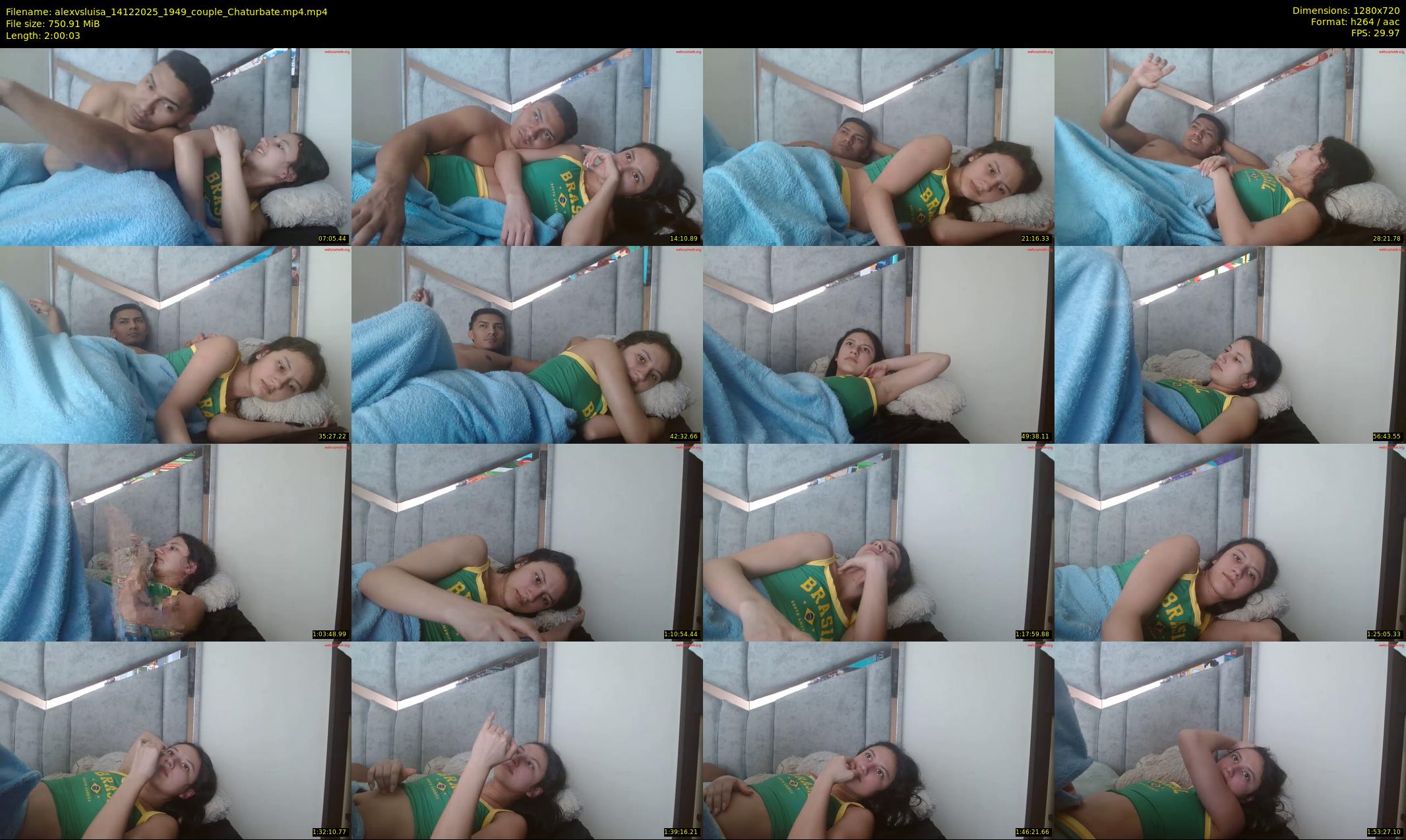 alexvsluisa — 121 minute Chaturbate couple cam show recording, 720p, Dec 14, 2025