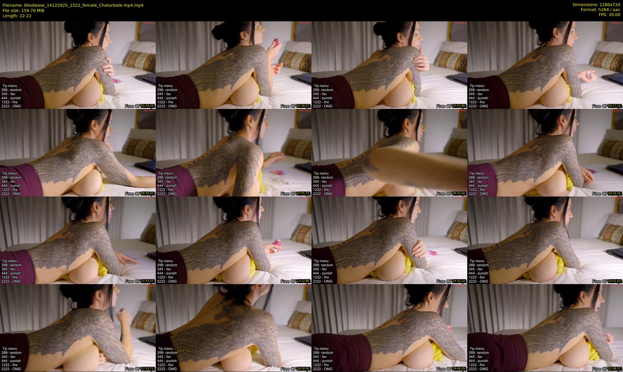 blisstease — 23 minute Chaturbate female cam show recording, 720p, Dec 14, 2025