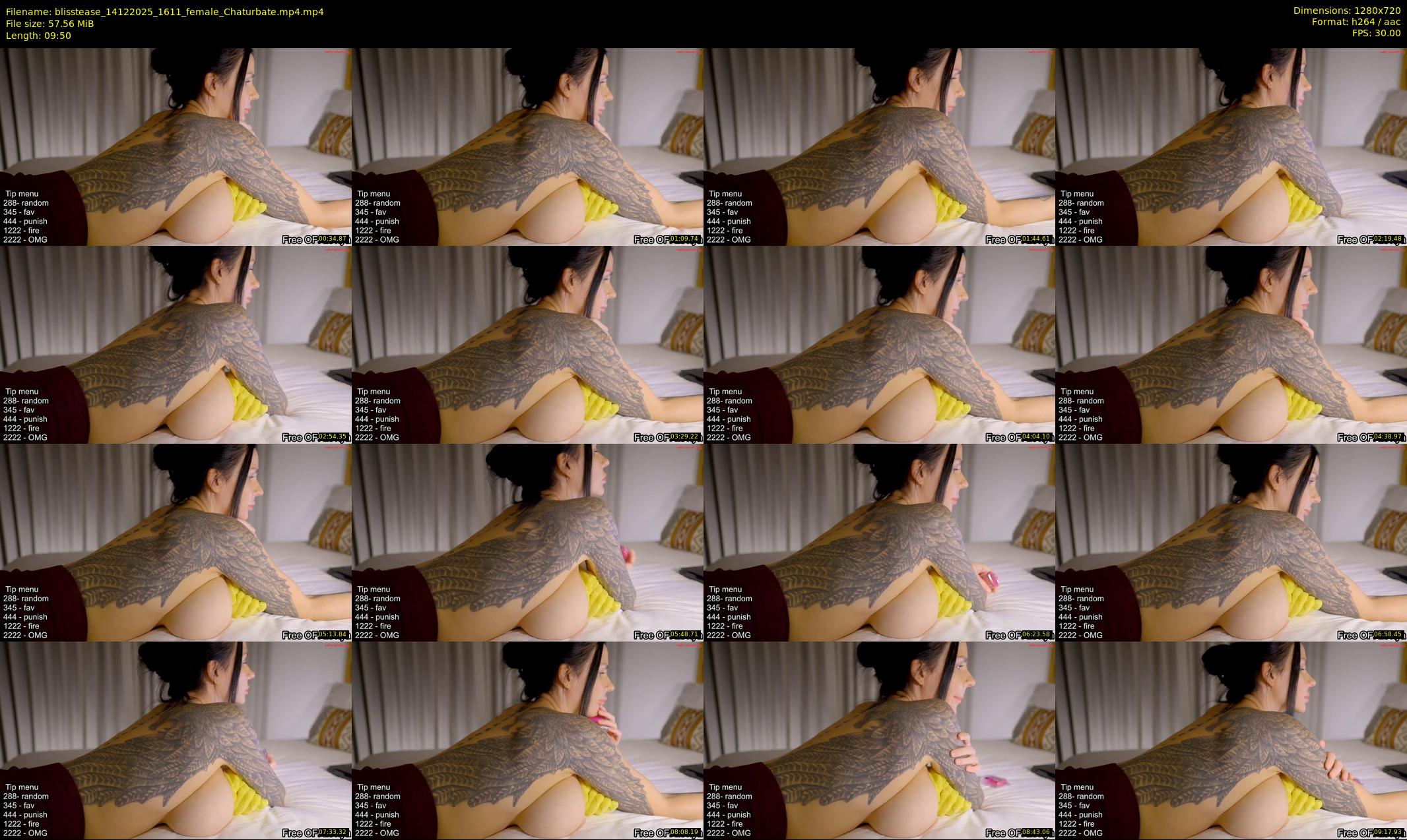 blisstease — 10 minute Chaturbate female cam show recording, 720p, Dec 14, 2025