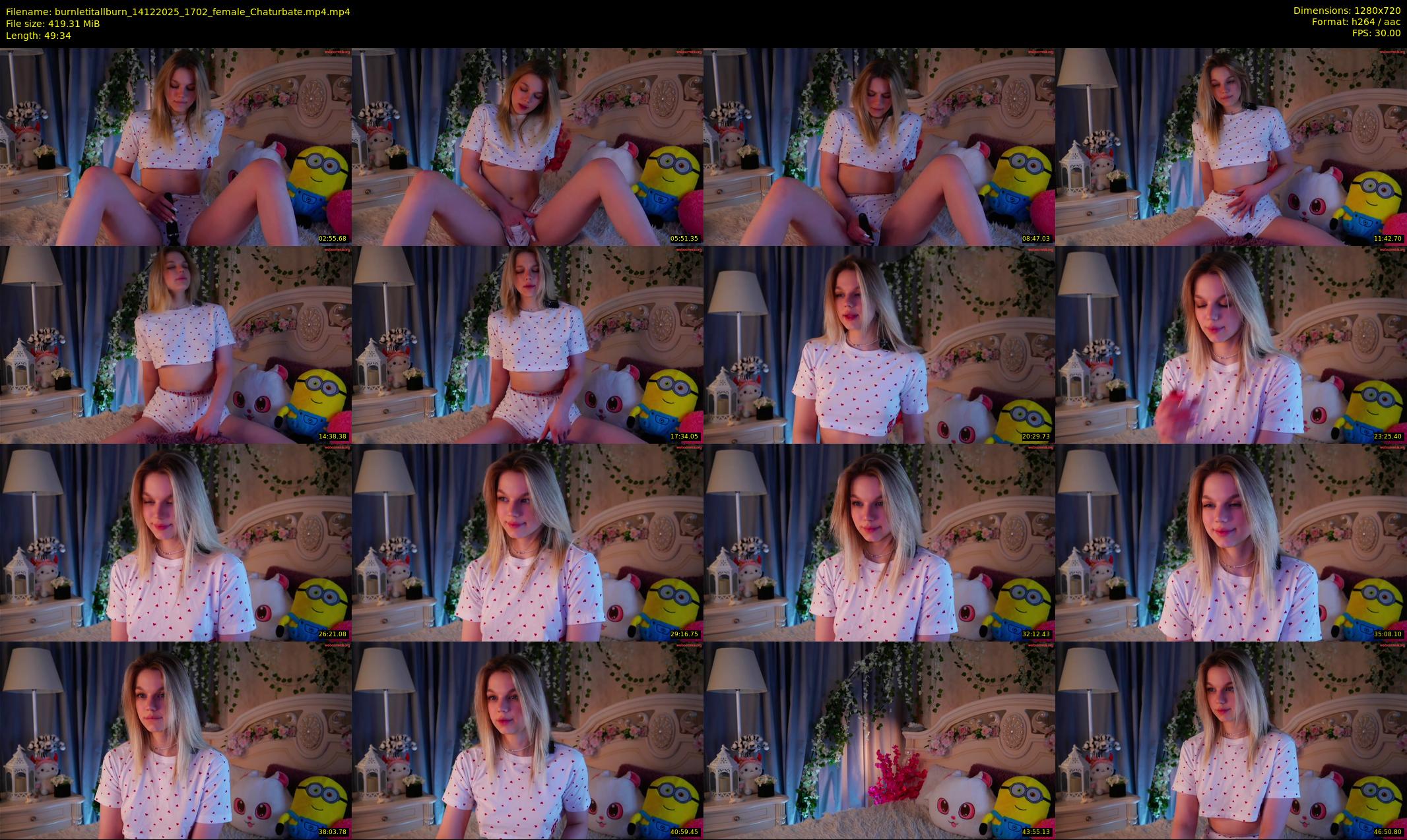 burnletitallburn — 50 minute Chaturbate female cam show recording, 720p, Dec 14, 2025