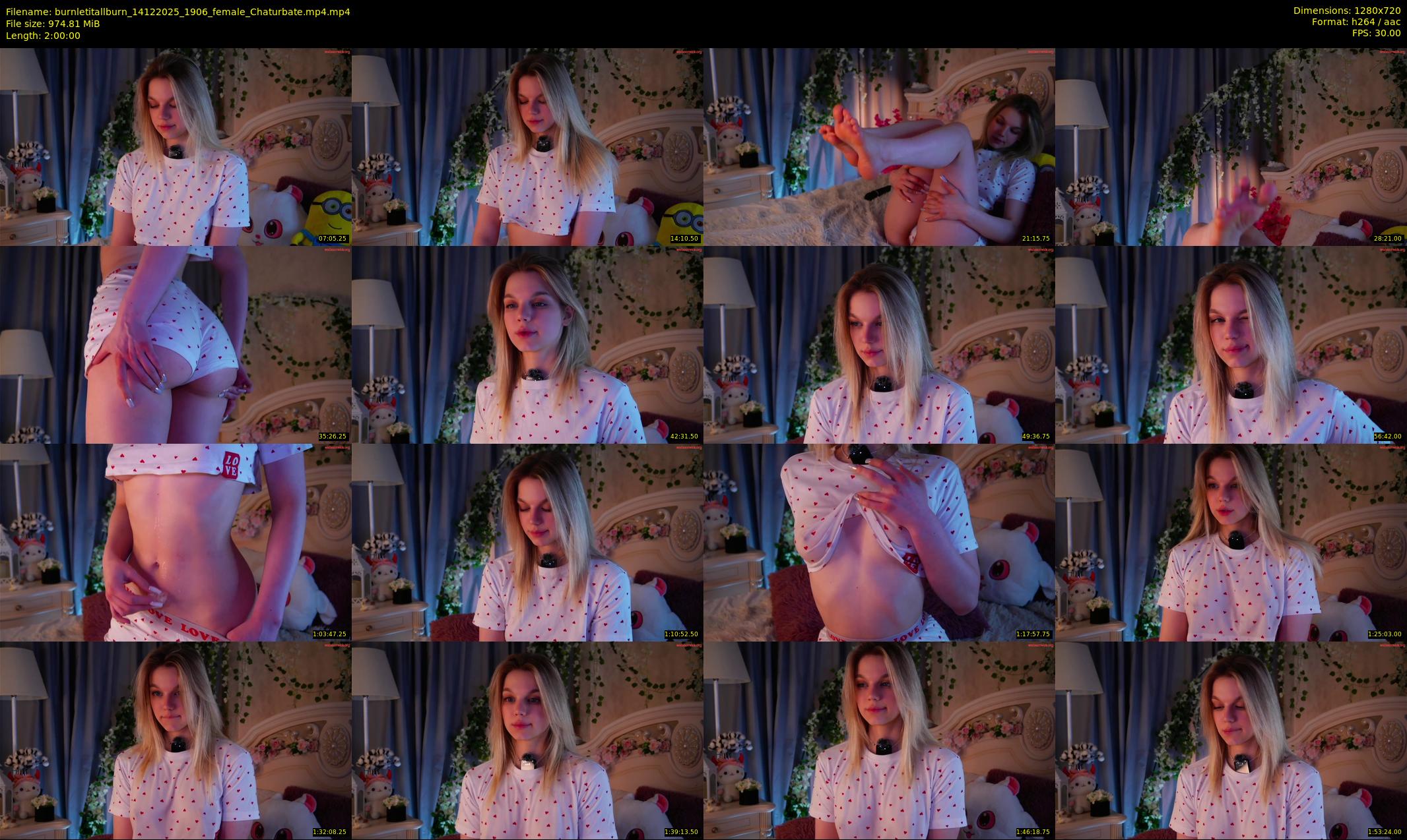 burnletitallburn — 120 minute Chaturbate female cam show recording, 720p, Dec 14, 2025