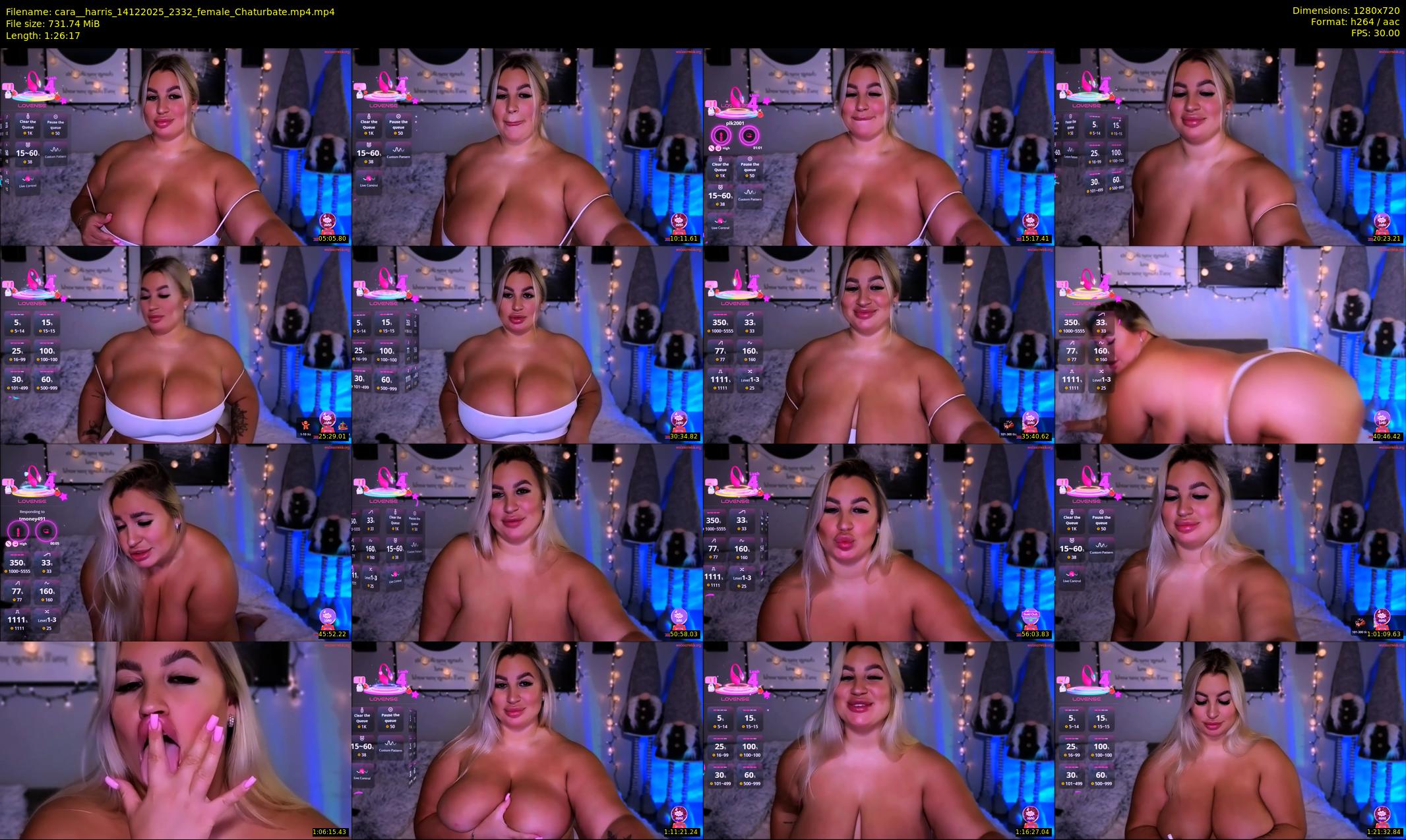 cara__harris — 87 minute Chaturbate female cam show recording, 720p, Dec 14, 2025