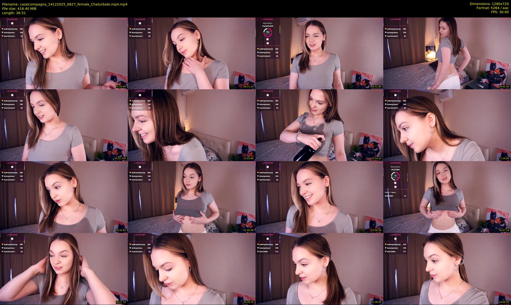 cassicompagna — 37 minute Chaturbate female cam show recording, 720p, Dec 14, 2025