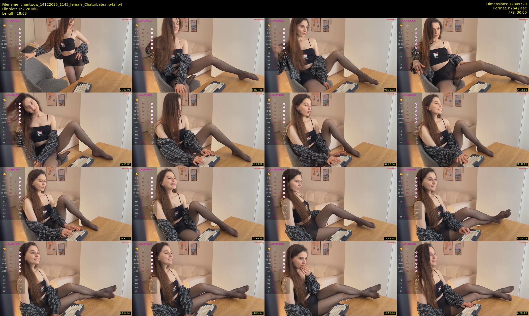 chantwow — 19 minute Chaturbate female cam show recording, 720p, Dec 14, 2025