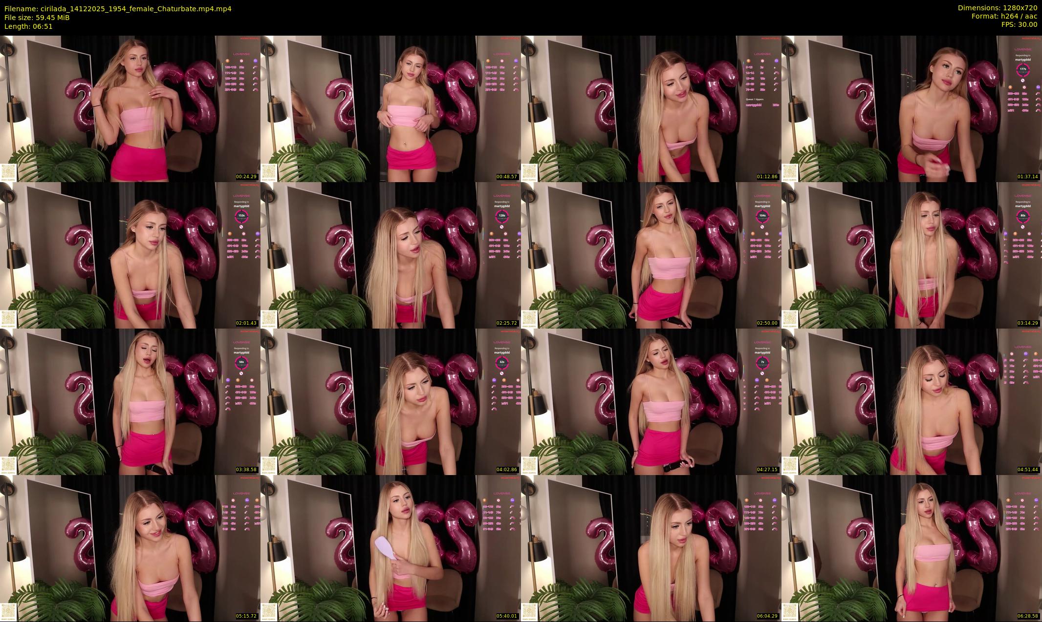 cirilada — 7 minute Chaturbate female cam show recording, 720p, Dec 14, 2025