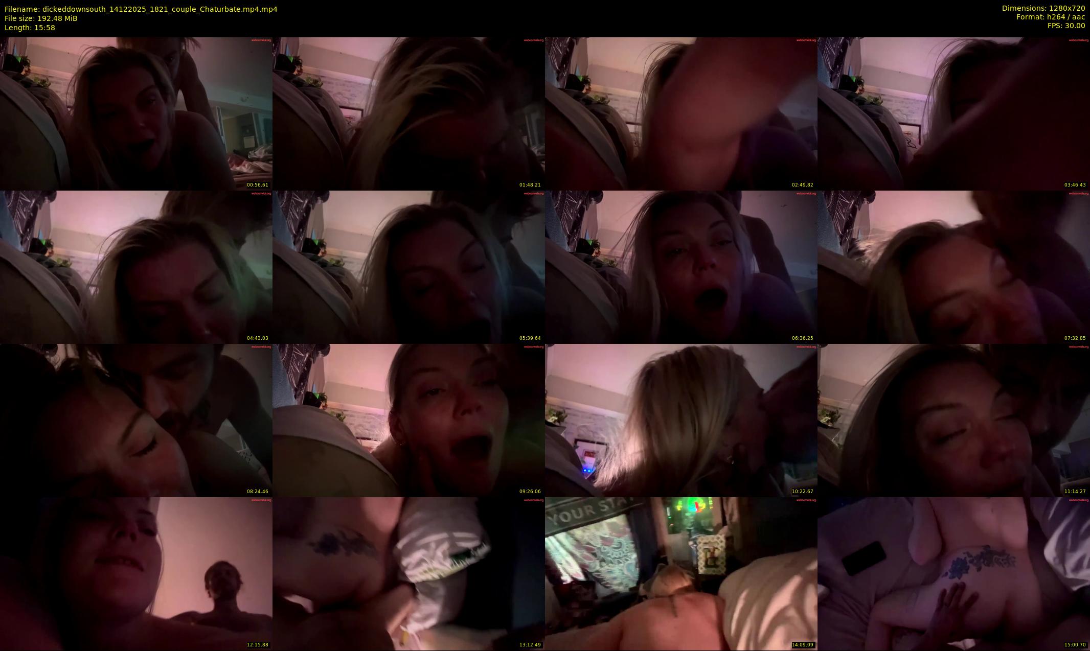 dickeddownsouth — 16 minute Chaturbate couple cam show recording, 720p, Dec 14, 2025
